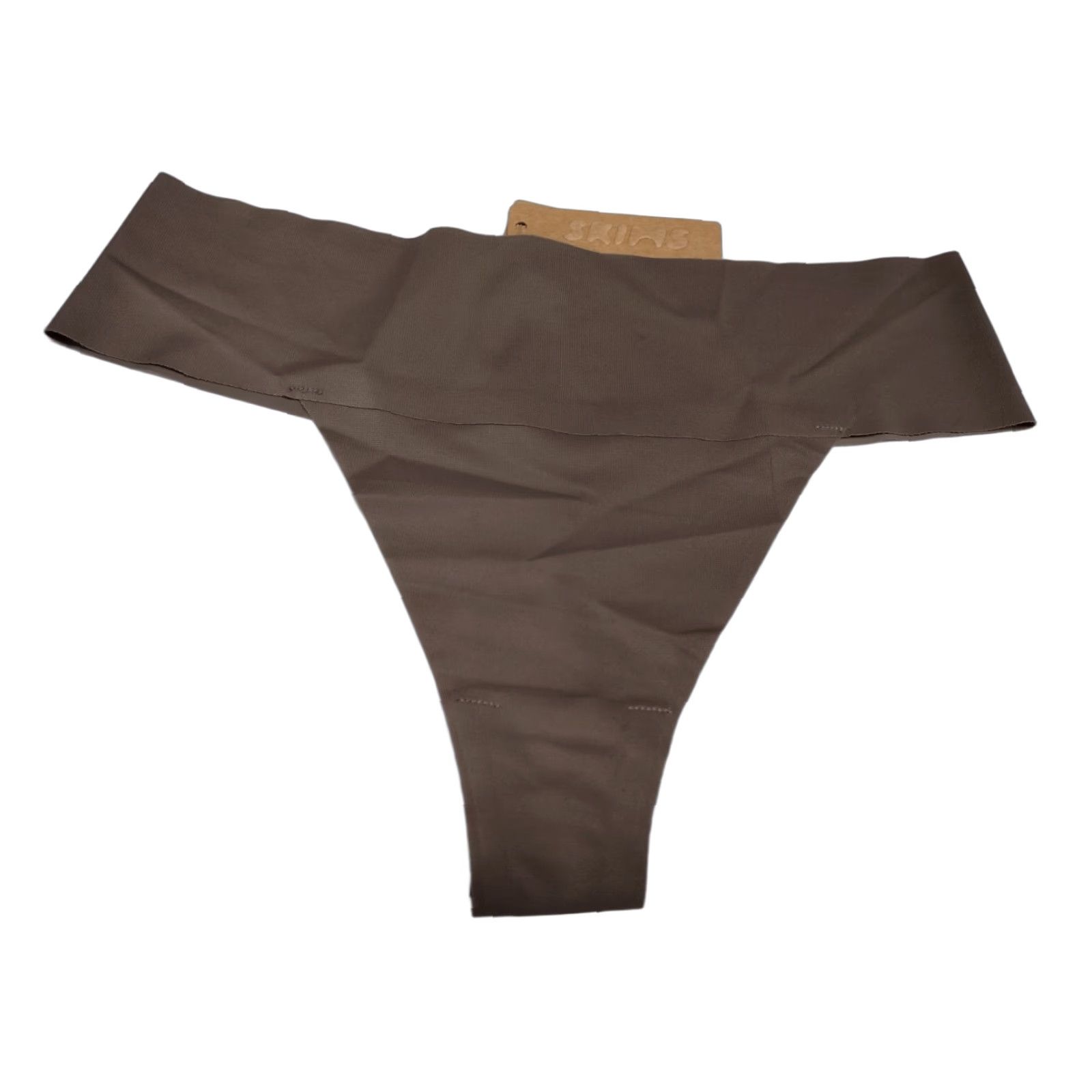 SKIMS SKIMS Panties Thong XS Chocolate Brown 1 Pack Women Hipster Beach Rise Mid Foil Accent Brand: Skims Size 26" / US 2 / IT 38 - 1 Thumbnail
