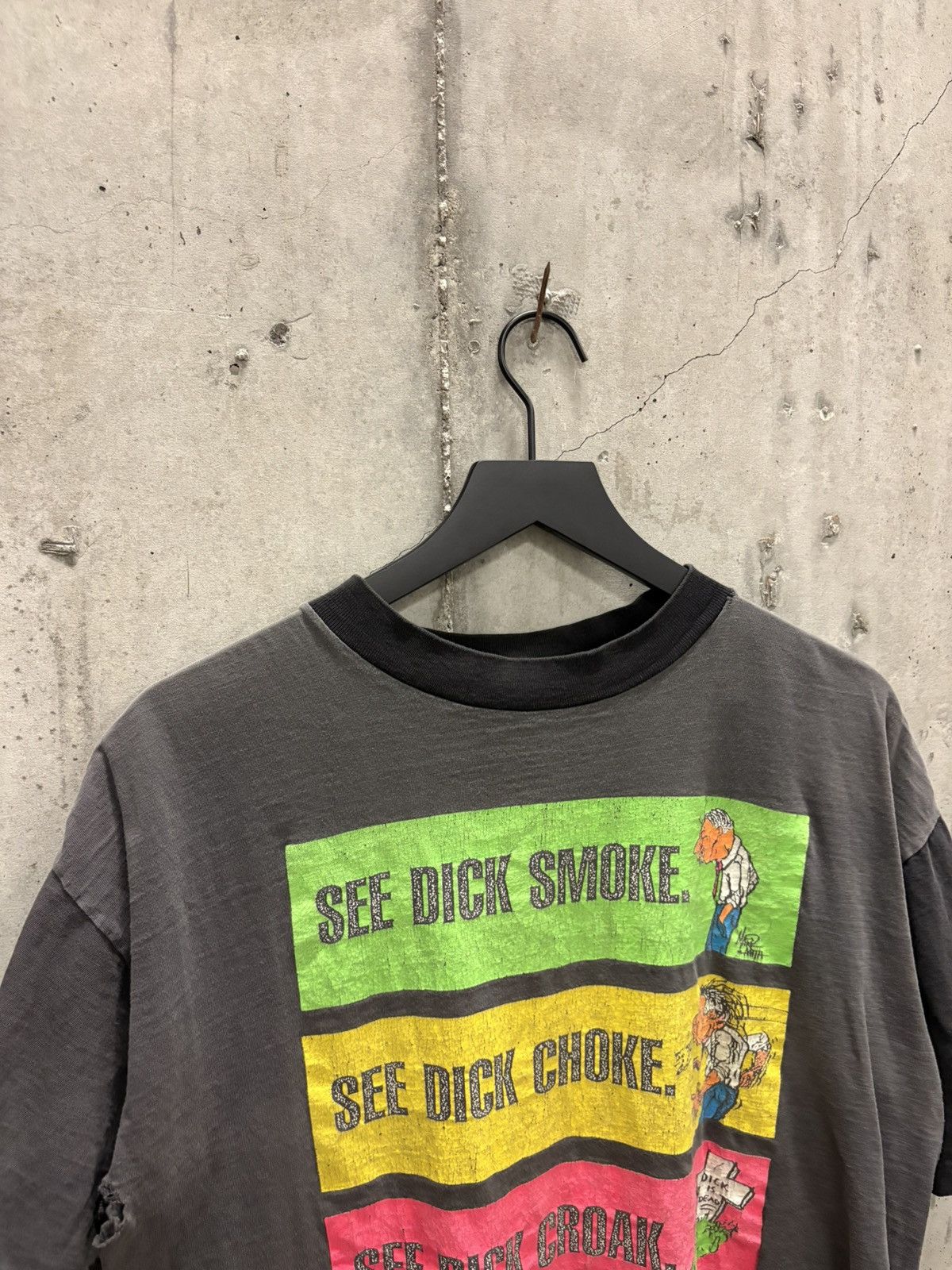 Vintage Vintage Dont Be A Dick Smoking Shirt Faded Distress Grunge Size US L / EU 52-54 / 3 - 5 Thumbnail