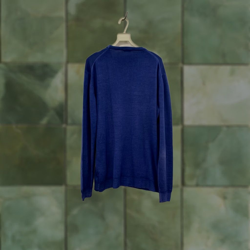 Zanone VINTAGE Zanone Royal Blue Crewneck Sweater Large Adult Wool Slowear Authentic Italian Luxe Pullover Mens Size US L / EU 52-54 / 3 - 1 Thumbnail