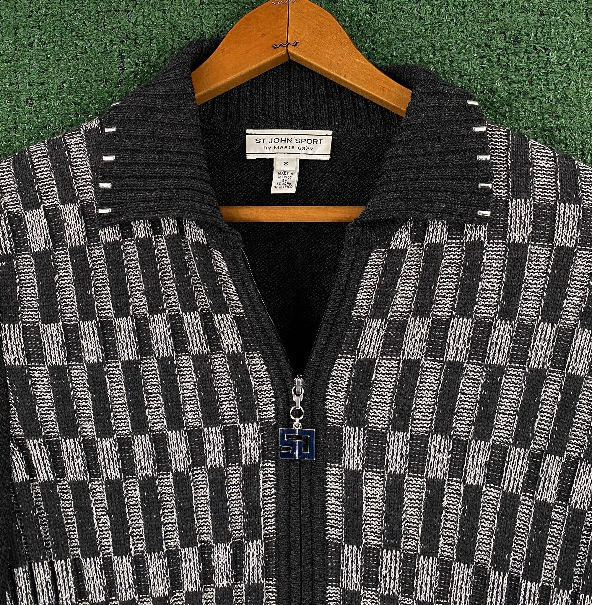 St. John St. John Sport Studded Metallize Cardigan Sweater Small Size S / US 4 / IT 40 - 2 Thumbnail