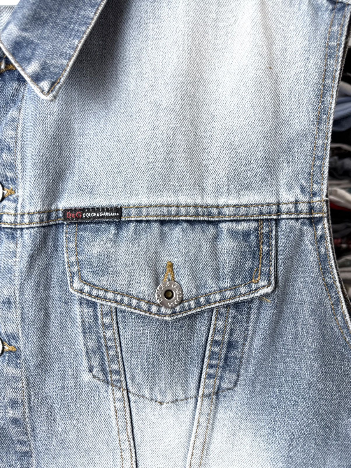 Dolce & Gabbana Rare! Y2K Vintage Dolce Gabbana Denim Vest Jacket Jeans Size US XL / EU 56 / 4 - 6 Thumbnail
