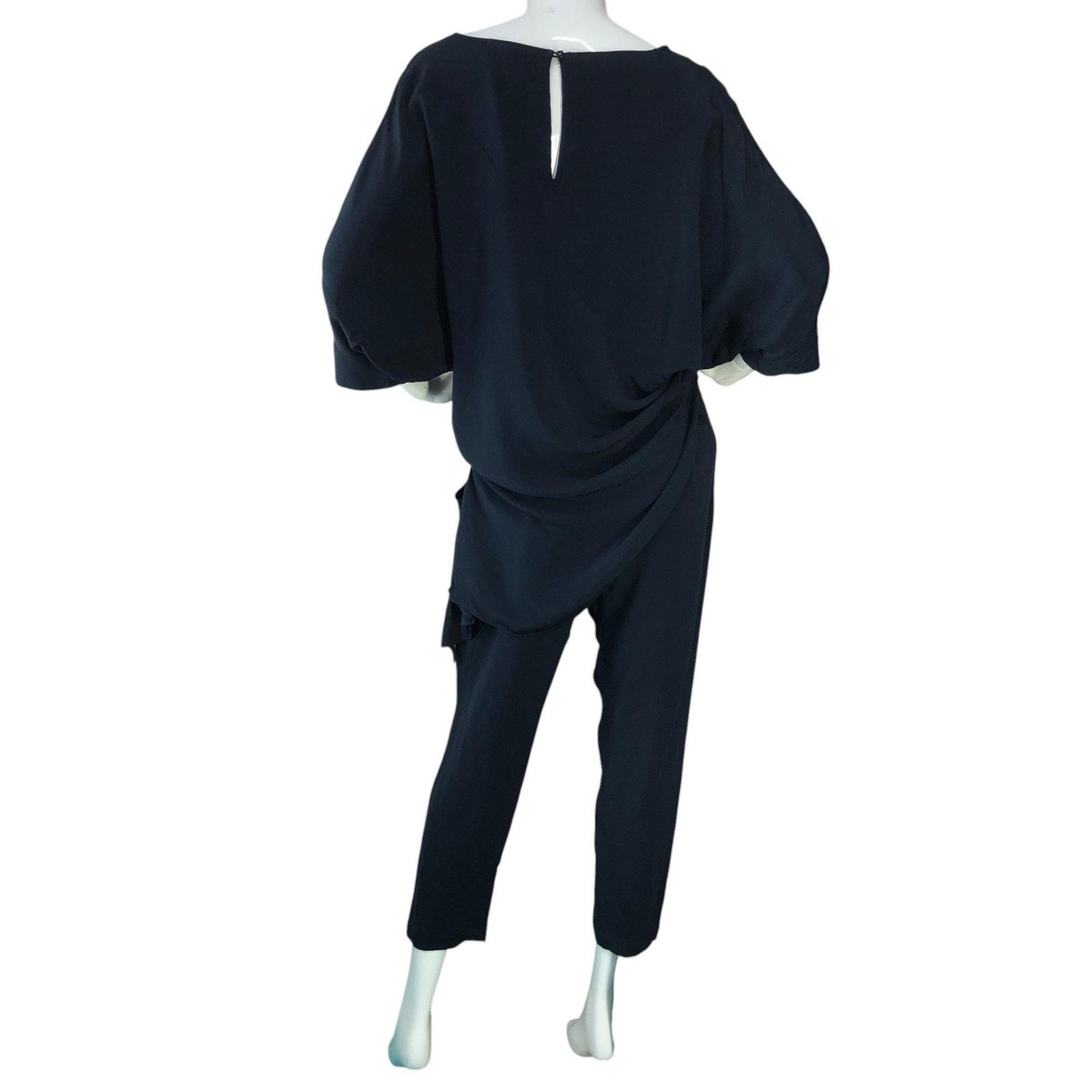Rachel Comey Rachel Comey Jumpsuit 8 Silk Wide Leg V Neck Draped Pantsuit Size 30" / US 8 / IT 44 - 7 Thumbnail