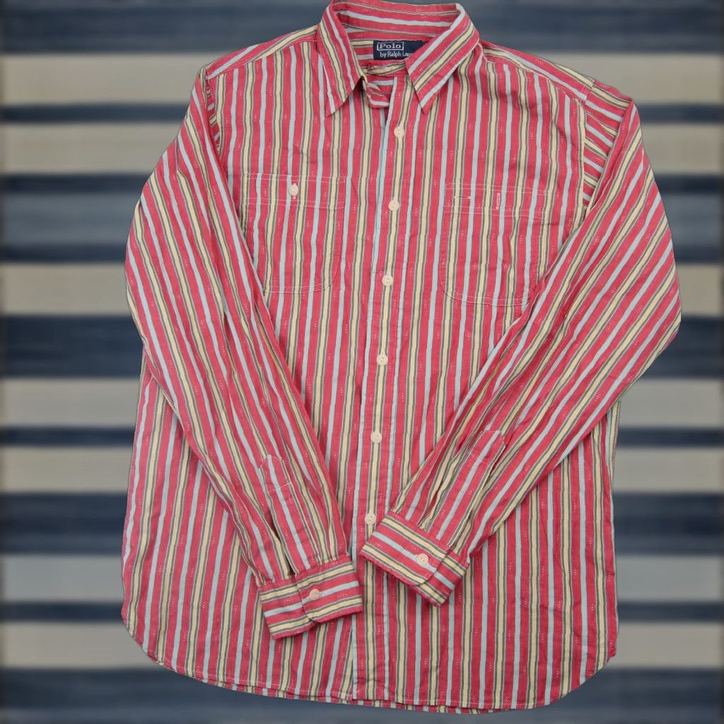 Polo Ralph Lauren VINTAGE Polo Ralph Lauren Mens Shirt Western All Over Print Pastel Long Sleeve Medium Size US M / EU 48-50 / 2 - 1 Thumbnail