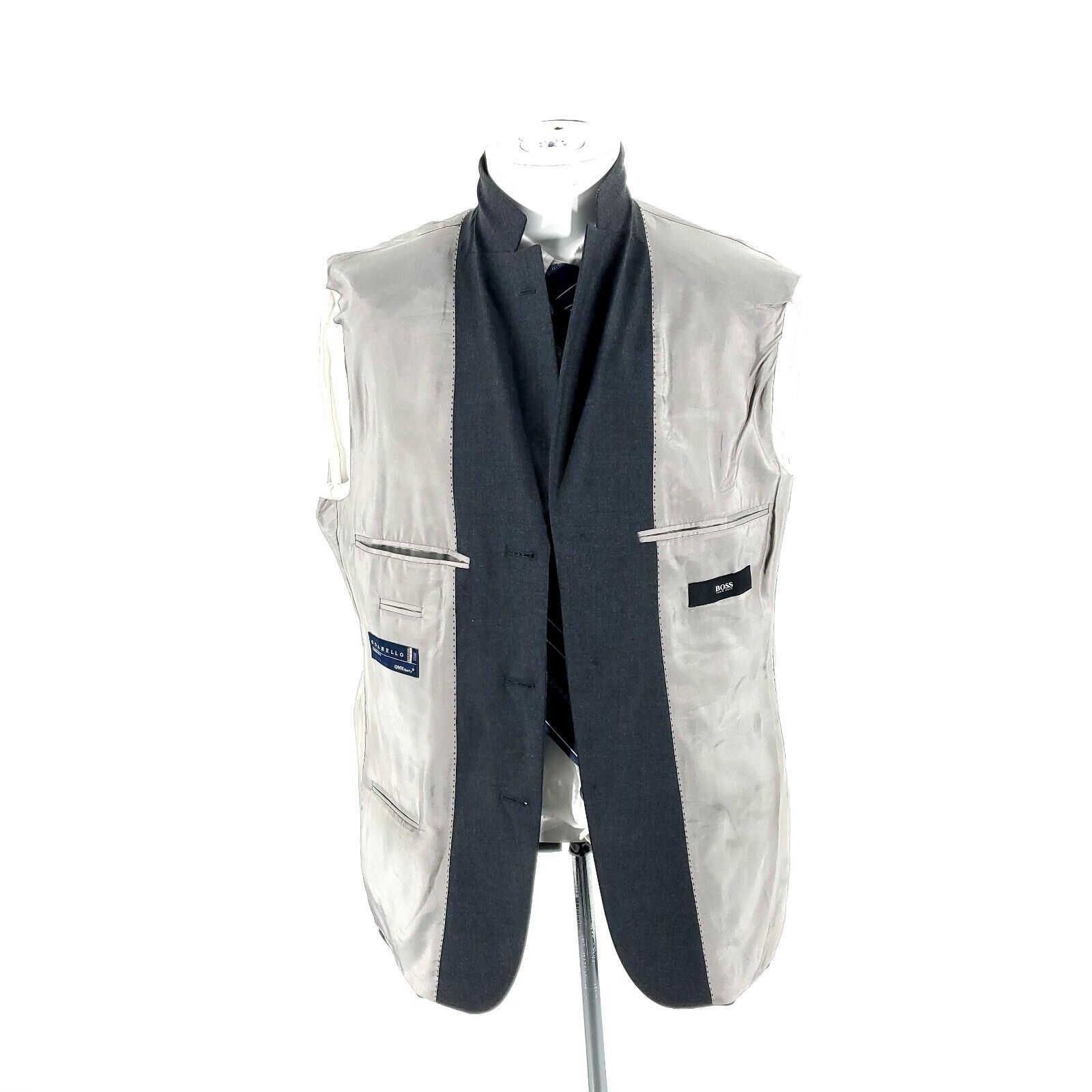 Hugo Boss Hugo Boss Guabello Super 130s Wool 3 Button Blazer 38S Gray Size 38S - 11 Thumbnail