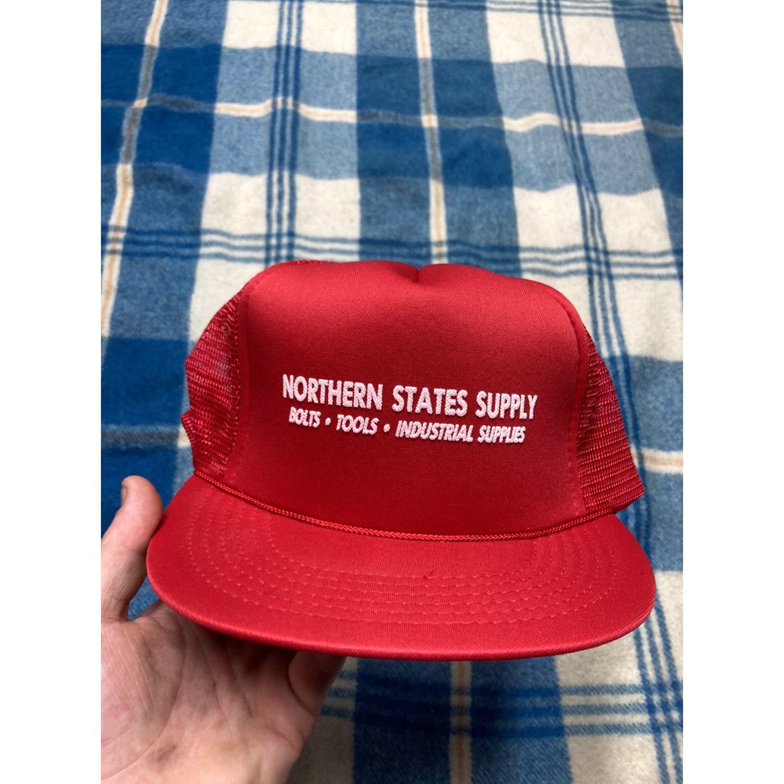 Vintage VINTAGE Northern States Supply Trucker Hat Industrial Supplies Cap headliner Men Adjustable Red Hat Mens Size ONE SIZE - 2 Thumbnail
