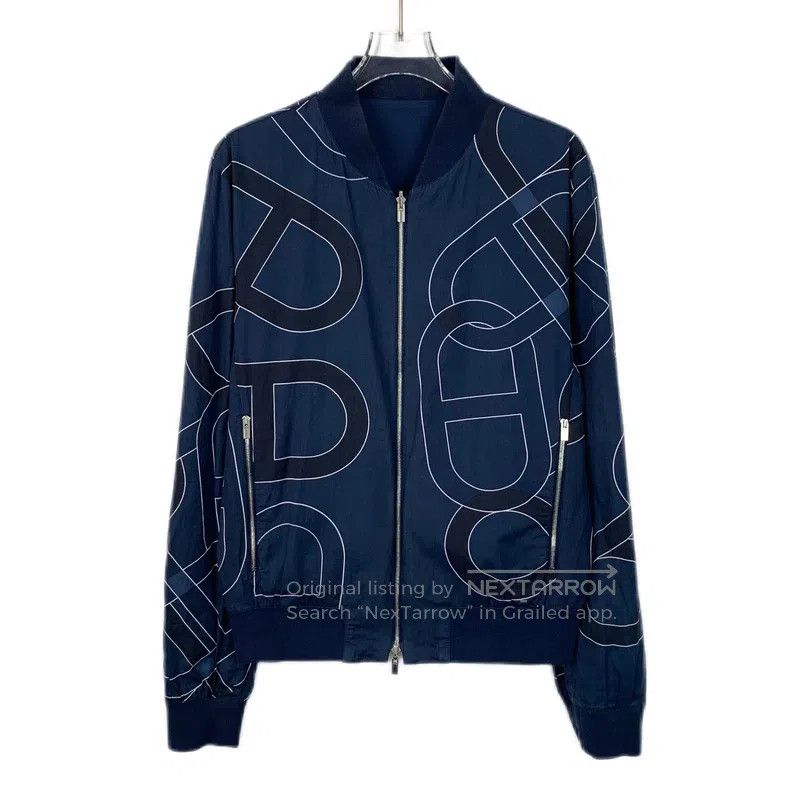Hermes Hermes Blue Pig Nose Two-Sided Zipper Jacket Size US S / EU 44-46 / 1 - 1 Thumbnail