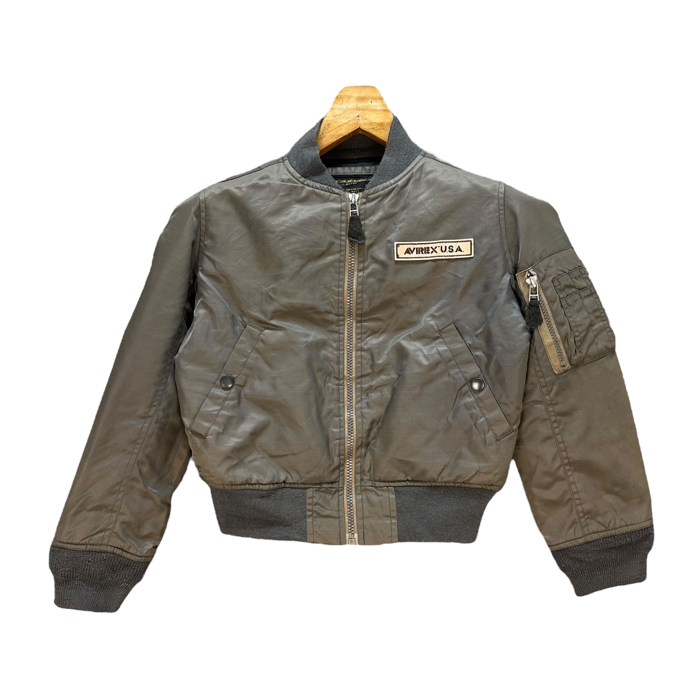 Avirex AVIREX USA Big Logo Junior MA-1 Bomber Jacket #A42-0949 Size US XXS / EU 40 - 3 Thumbnail