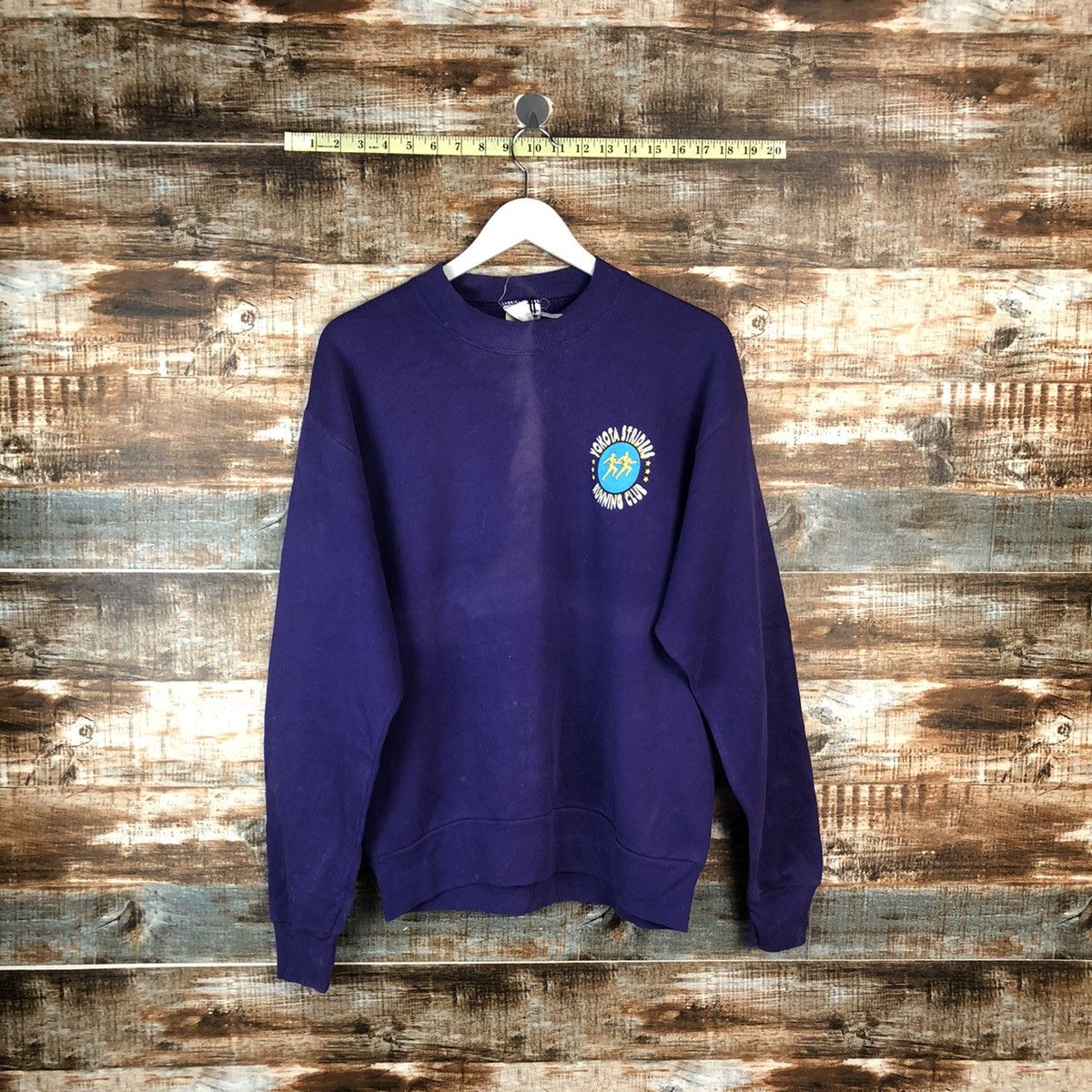 Vintage 99' Yokota Striders Running Club Purple Sweatshirt #A2059 Size US M / EU 48-50 / 2 - 7 Thumbnail