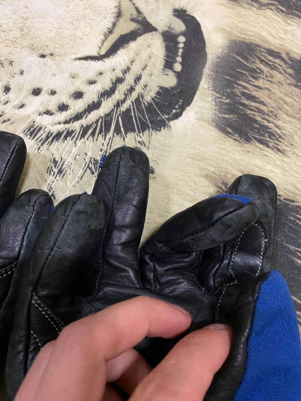 Other Motorbike Racing Gloves Motorcycle Goat Leather Glove Rider Size ONE SIZE - 13 Thumbnail