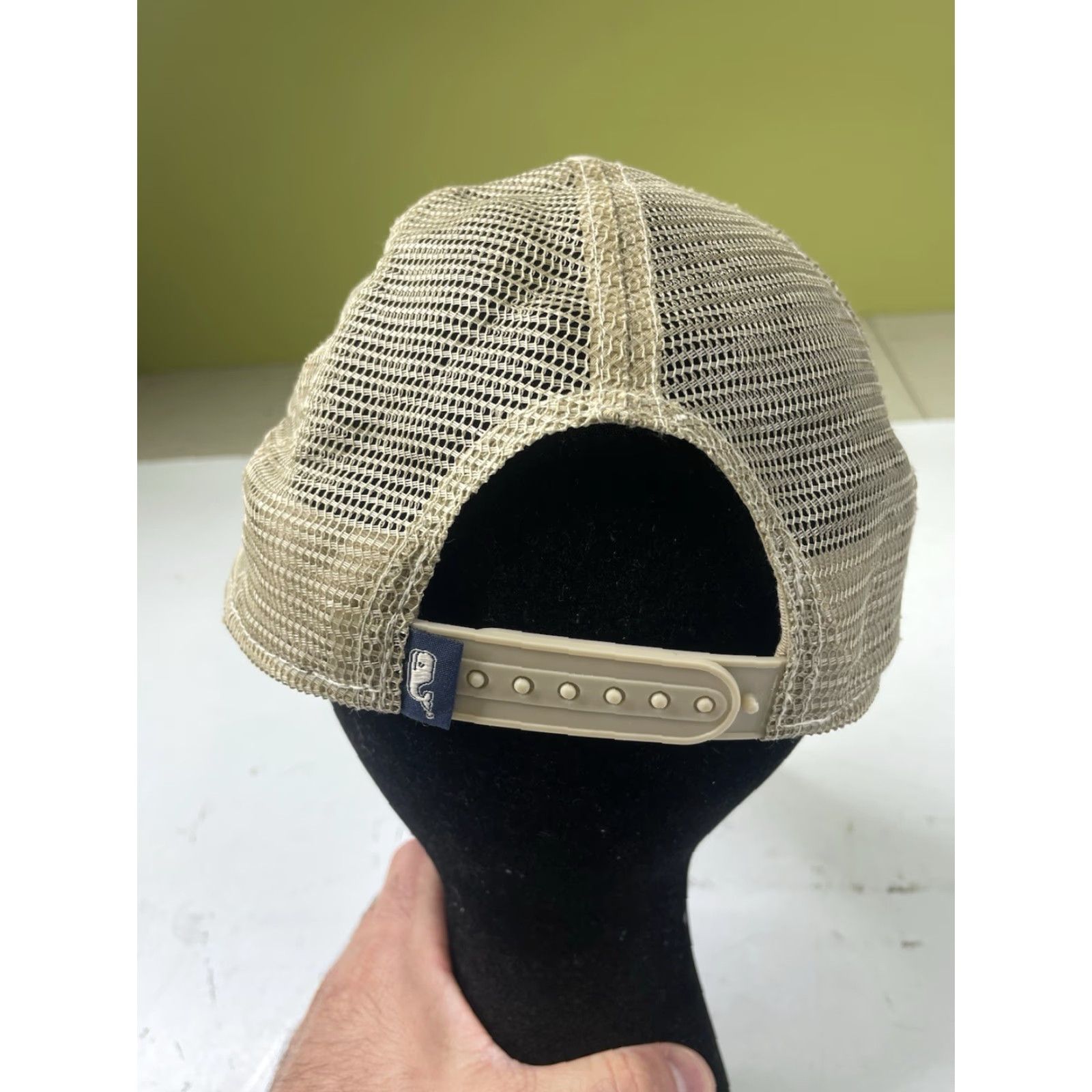Vineyard Vines Vineyard Vines Trucker Hat Cap One Size Beige Men Whale Performance Cap Brown & Beige (No rips or tears) Size ONE SIZE - 4 Thumbnail