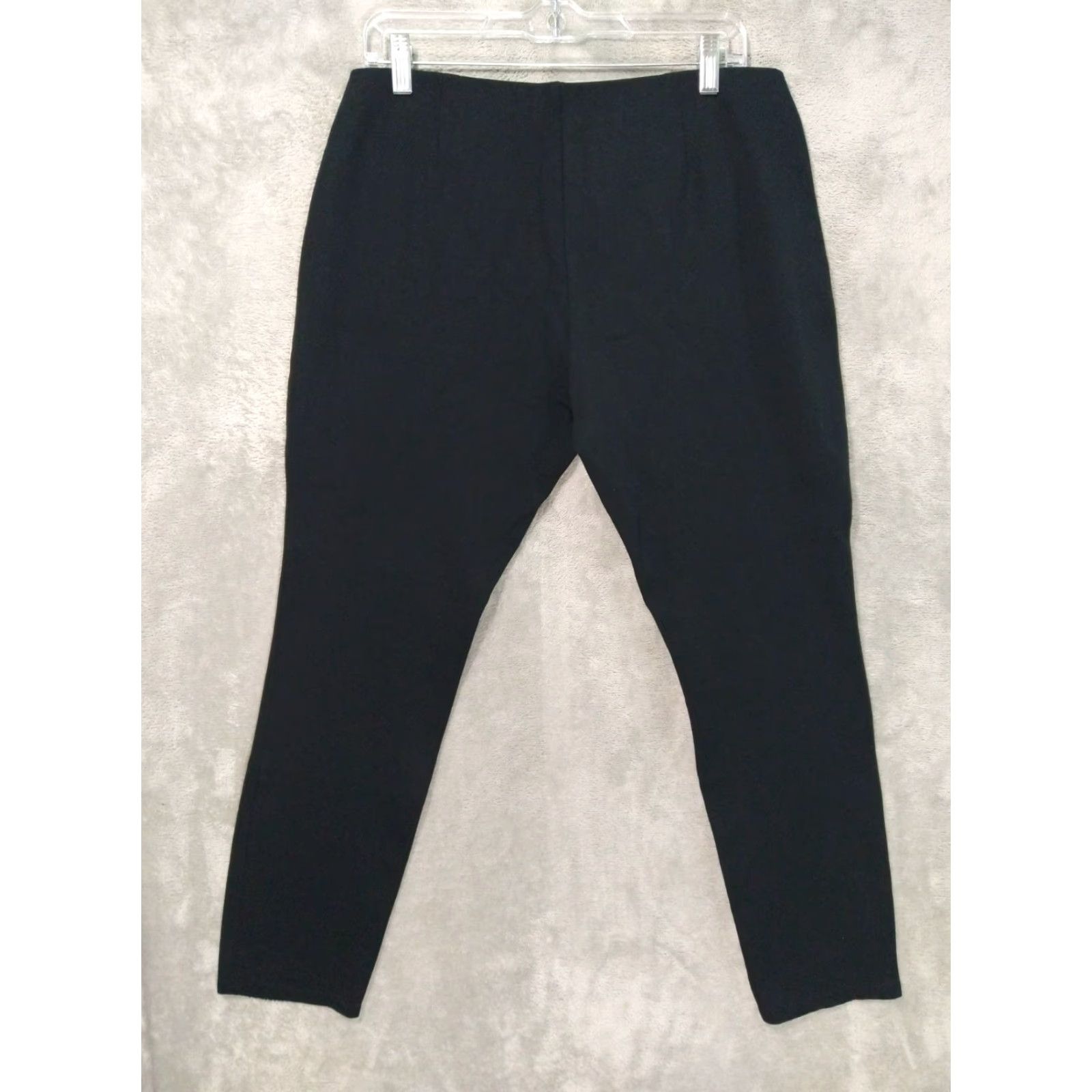 Eileen Fisher Eileen Fisher Pants Womens Large Petite Black Viscose Jersey Slouchy Tapered Size L / US 10 / IT 46 - 2 Thumbnail