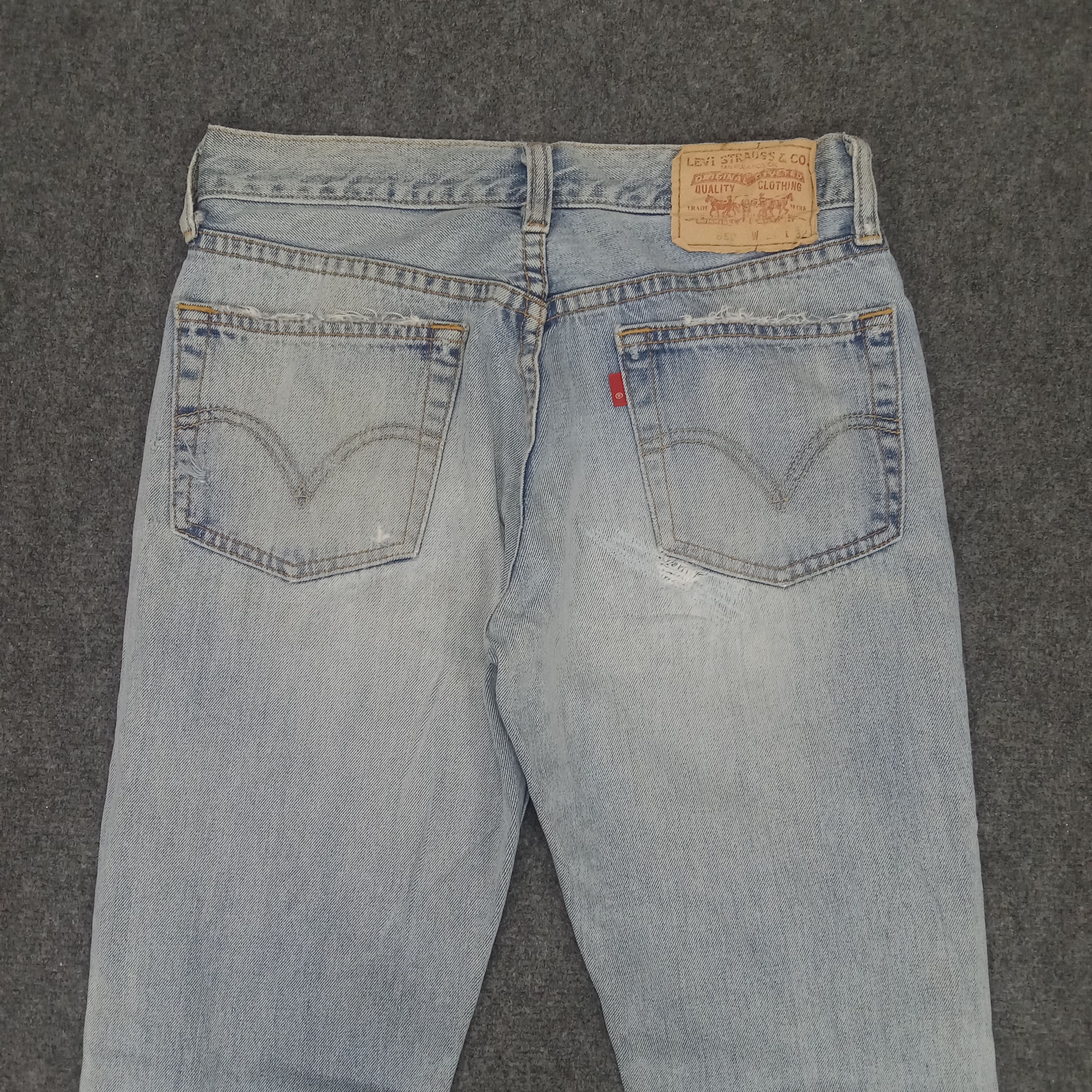 Levi's × Vintage Levi's 501 Distressed Flared Denim Jeans Size US 28 / EU 44 - 6 Thumbnail