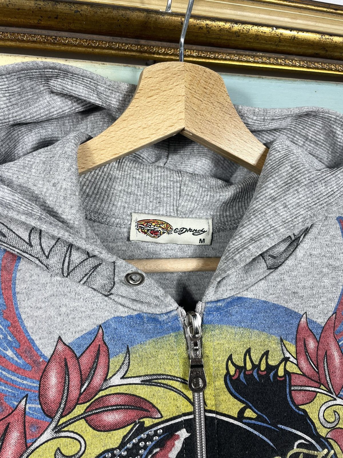 Christian Audigier × Ed Hardy × Vintage Ed Hardy x Christian Audigier Retro 00s Hoodie With Crystals Size M / US 6-8 / IT 42-44 - 6 Thumbnail