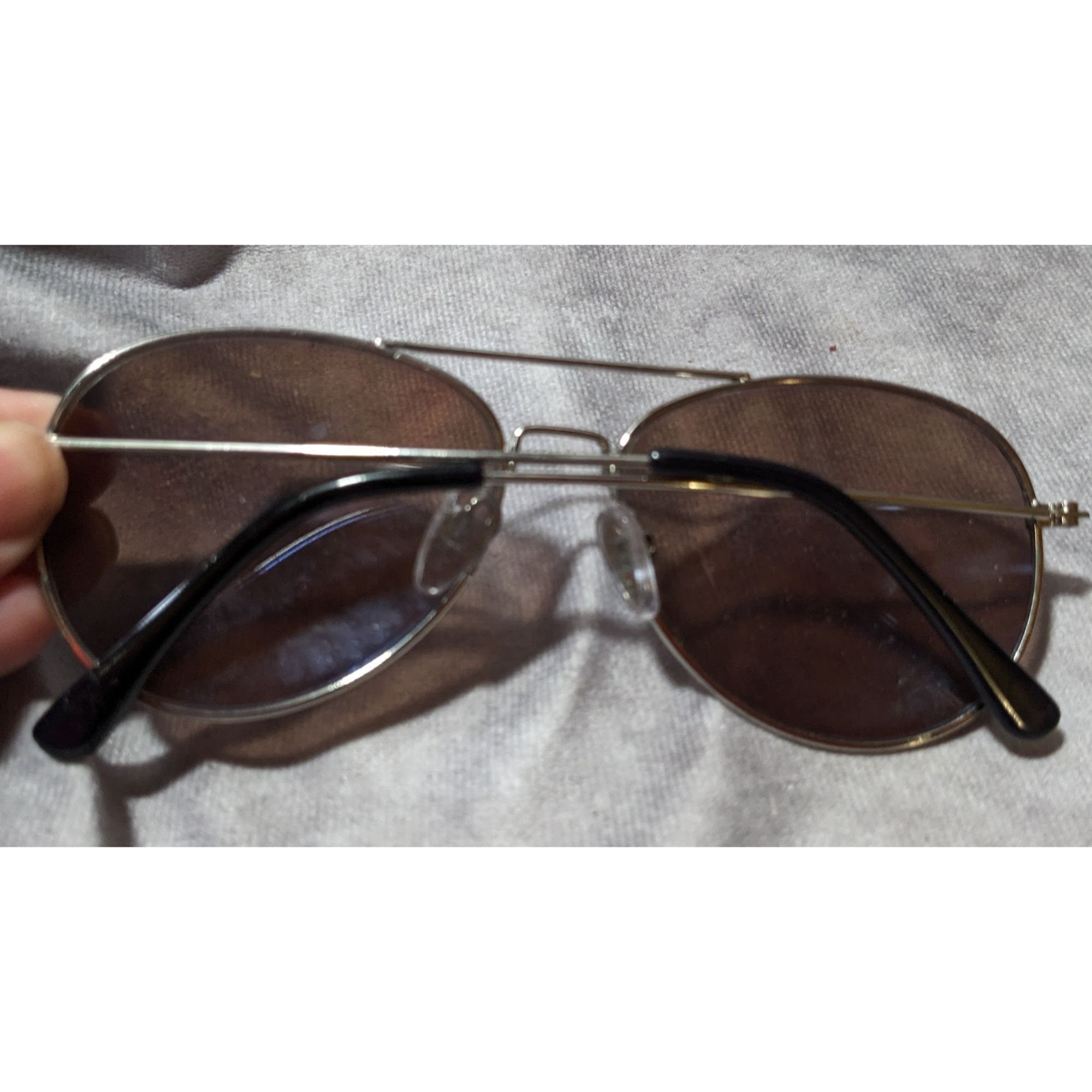 H&M H&M Silver Frame Blue Mirror Aviator Sunglasses Size ONE SIZE - 7 Thumbnail