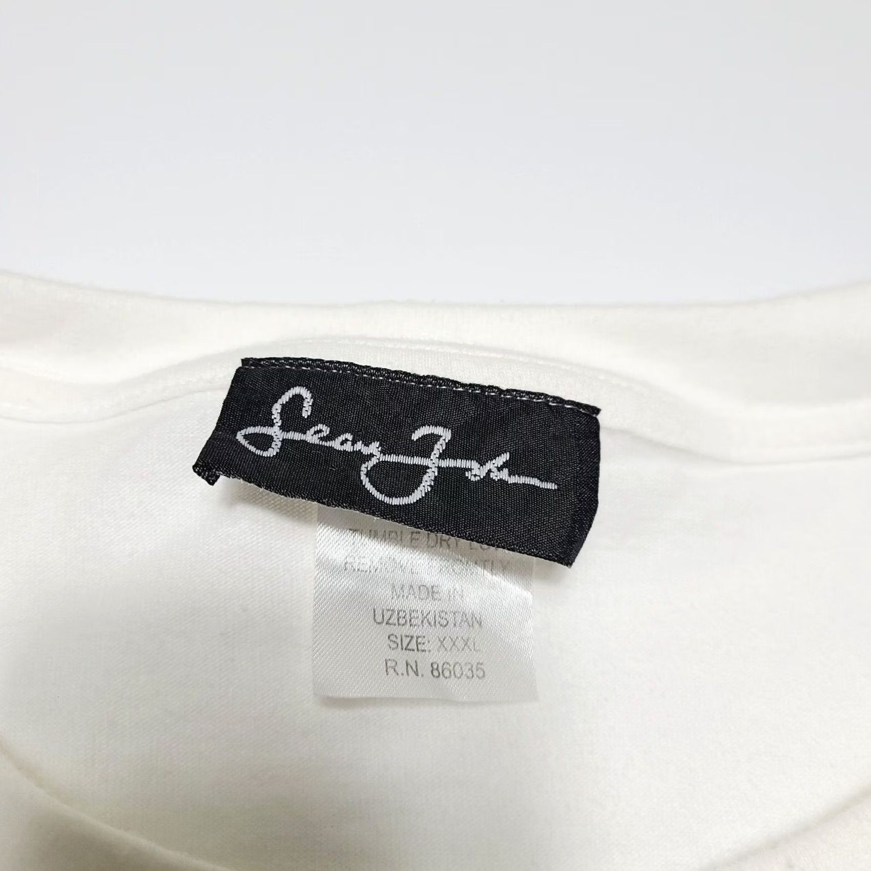 Sean John VINTAGE Sean John Collection Men’s Graphic T-Shirt 3XL White Crew Neck Short Sleeve Logo Cotton Hip-hop Alphabet Bird Atom Men Size US XXL / EU 58 / 5 - 4 Thumbnail
