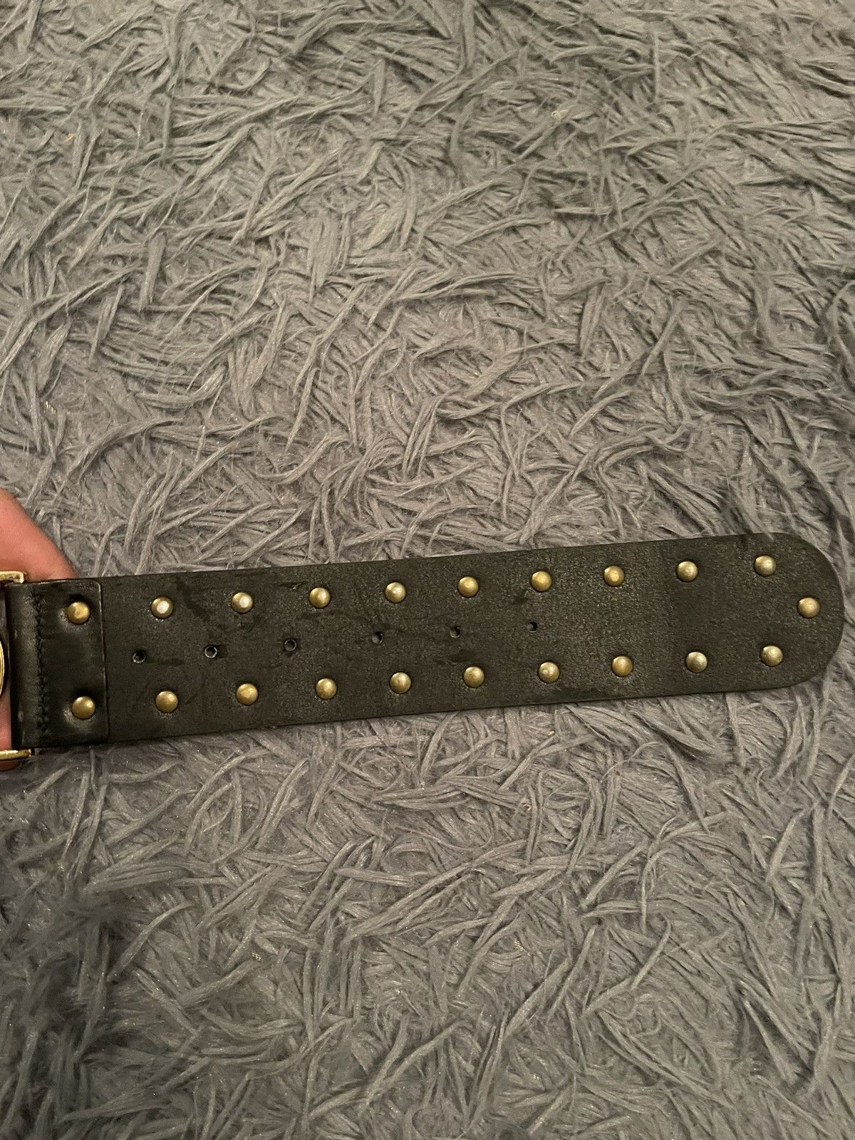 Versace Gianni Versace 90s archive Medusa logo real leather belt Size 30 - 6 Thumbnail