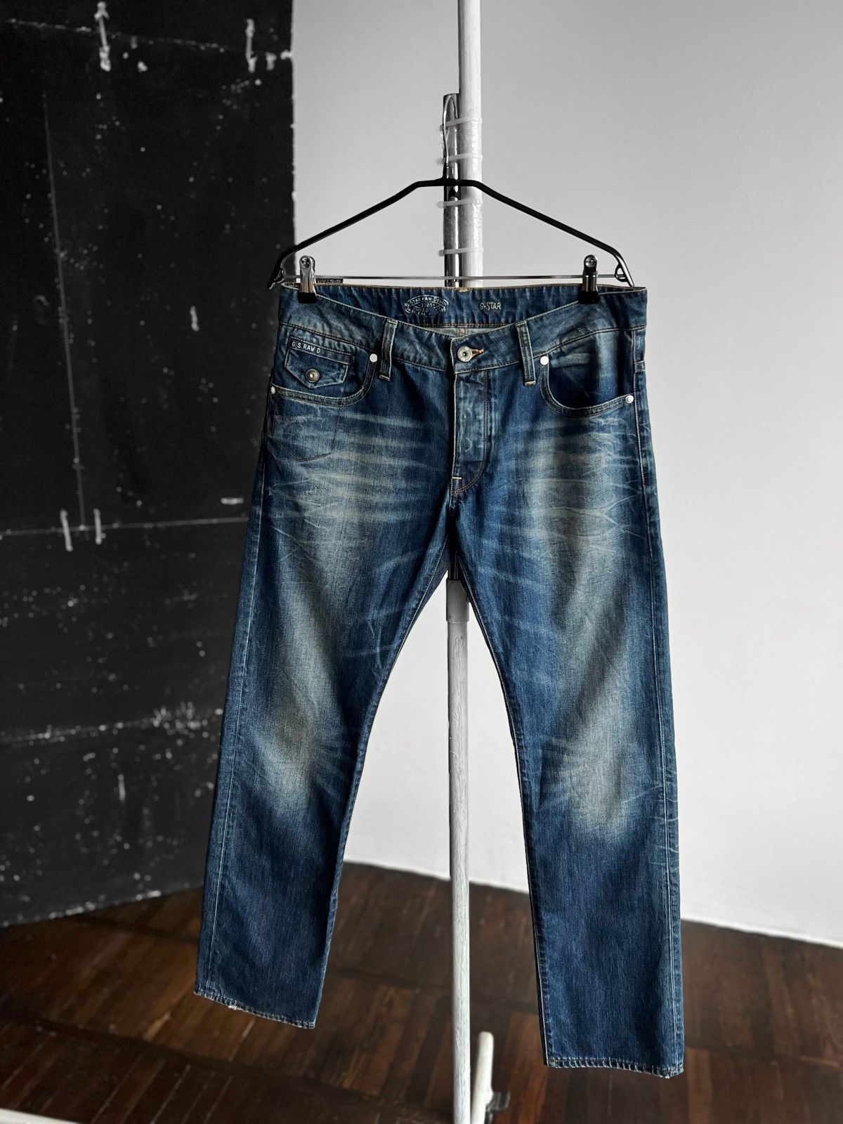 G-Star G-Star Raw Mens Morris Low Straight Regular Jeans Button Size US 34 / EU 50 - 1 Thumbnail