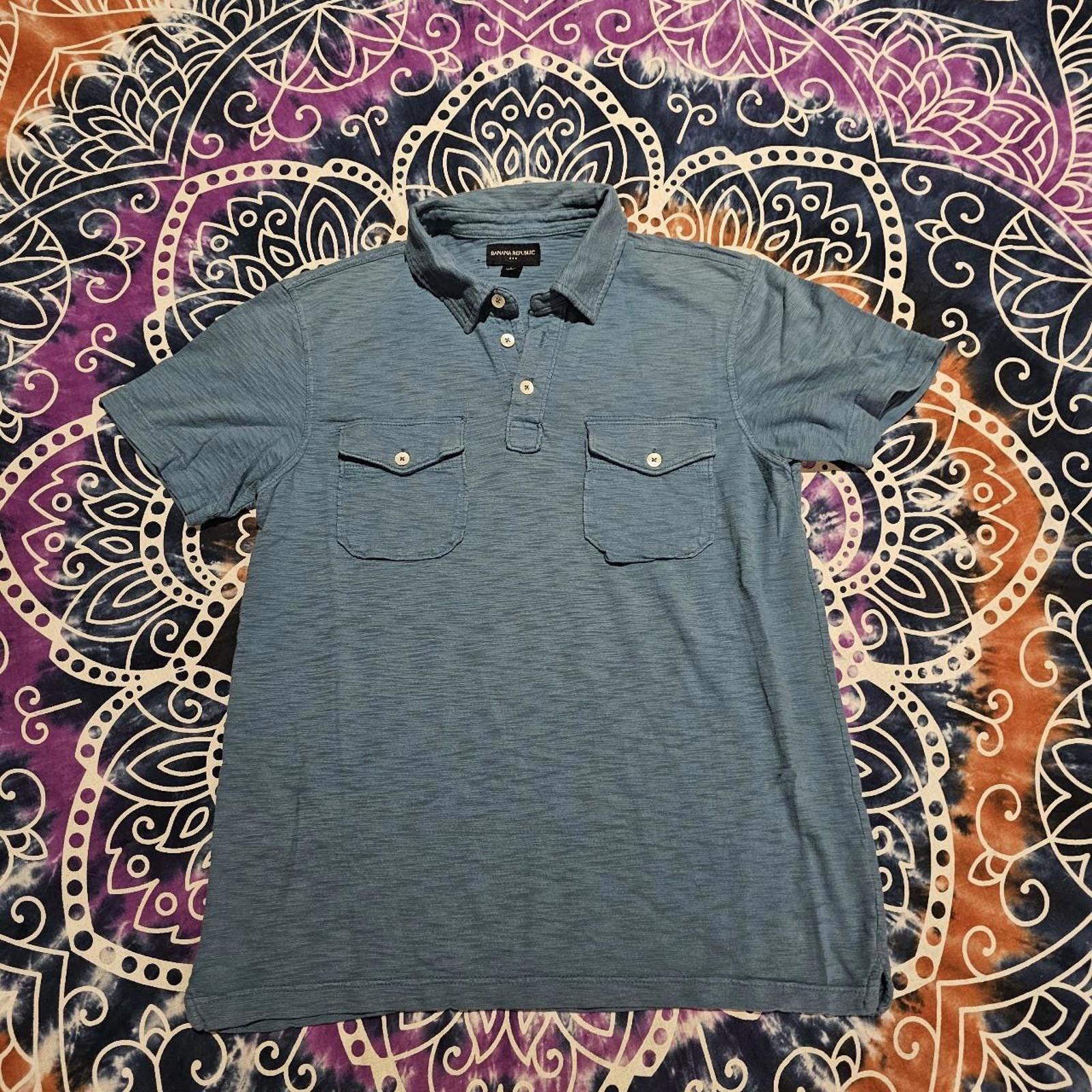 Banana Republic Banana Republic Men's Blue Polo-shirt Size US L / EU 52-54 / 3 - 1 Thumbnail
