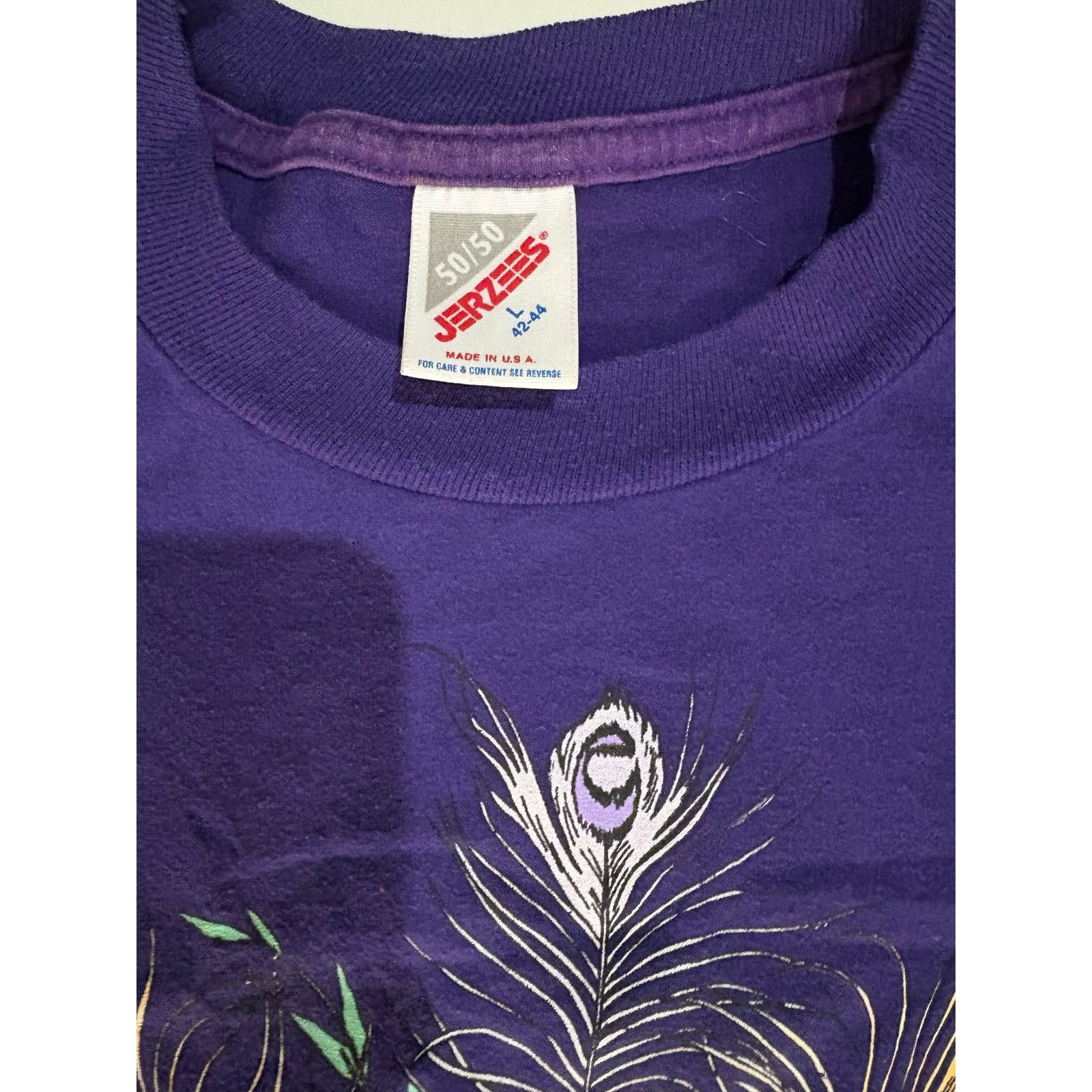 Jerzees Vintage Mardi Gras shirt 90s purple large Size US L / EU 52-54 / 3 - 2 Thumbnail