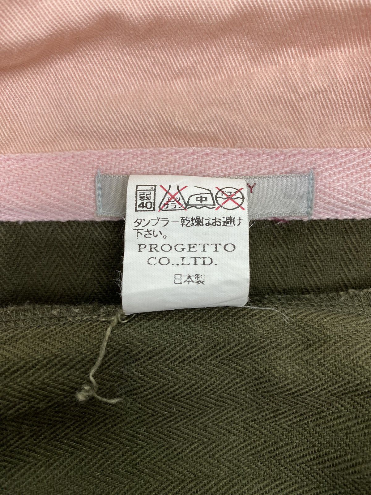 Japanese Brand Larry PGC By Progetto Herringbone Twill Shirt Size US M / EU 48-50 / 2 - 9 Thumbnail