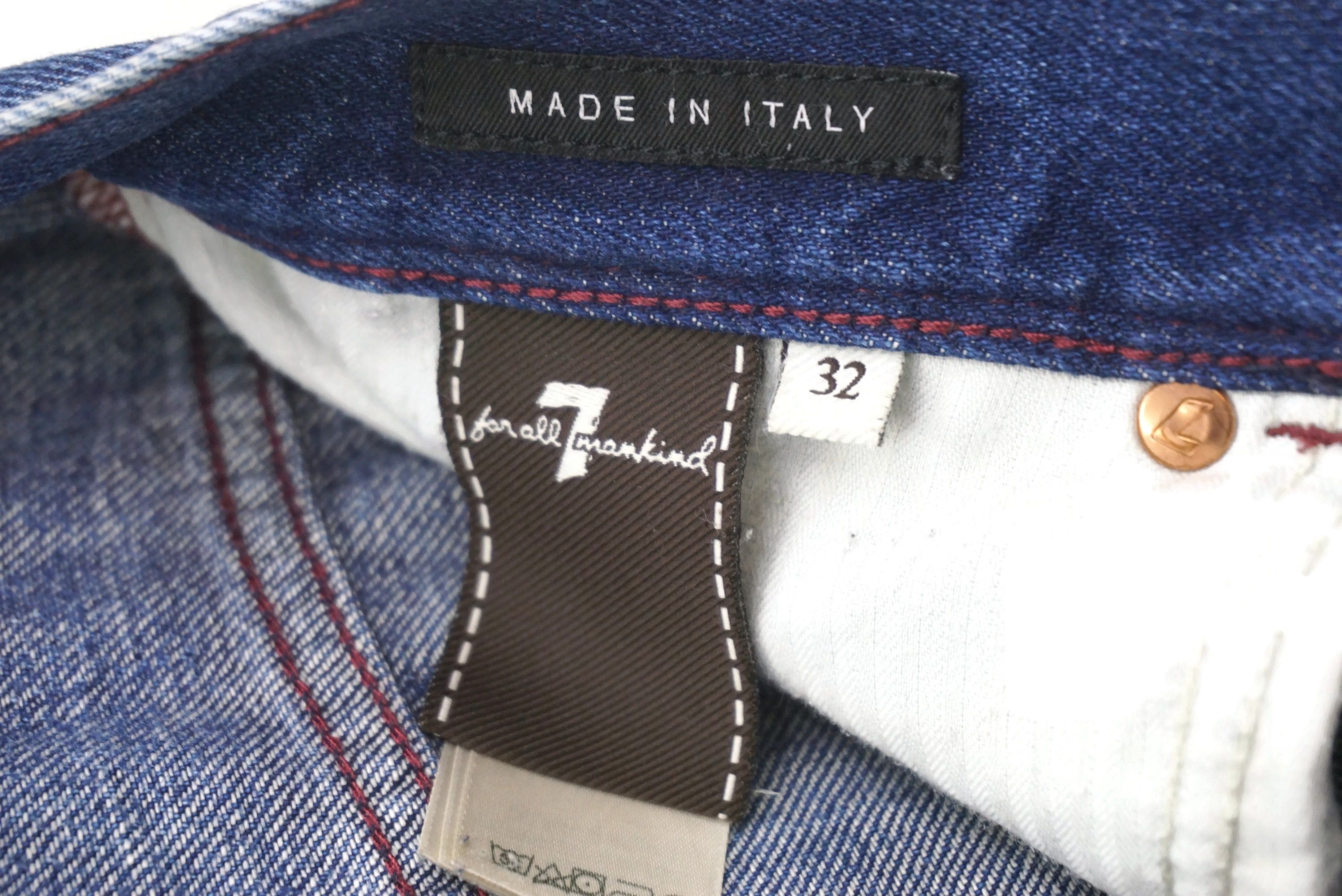 7 For All Mankind Selvedge Jeans Size 32 fit W34xL33.5 Larry Distressed Denim Size US 32 / EU 48 - 17 Thumbnail