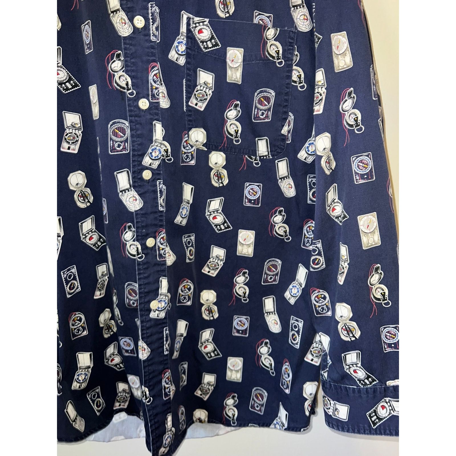 Ralph Lauren Chaps Ralph Lauren Boating Button Up Shirt Sail Devices Blue Size US L / EU 52-54 / 3 - 4 Thumbnail