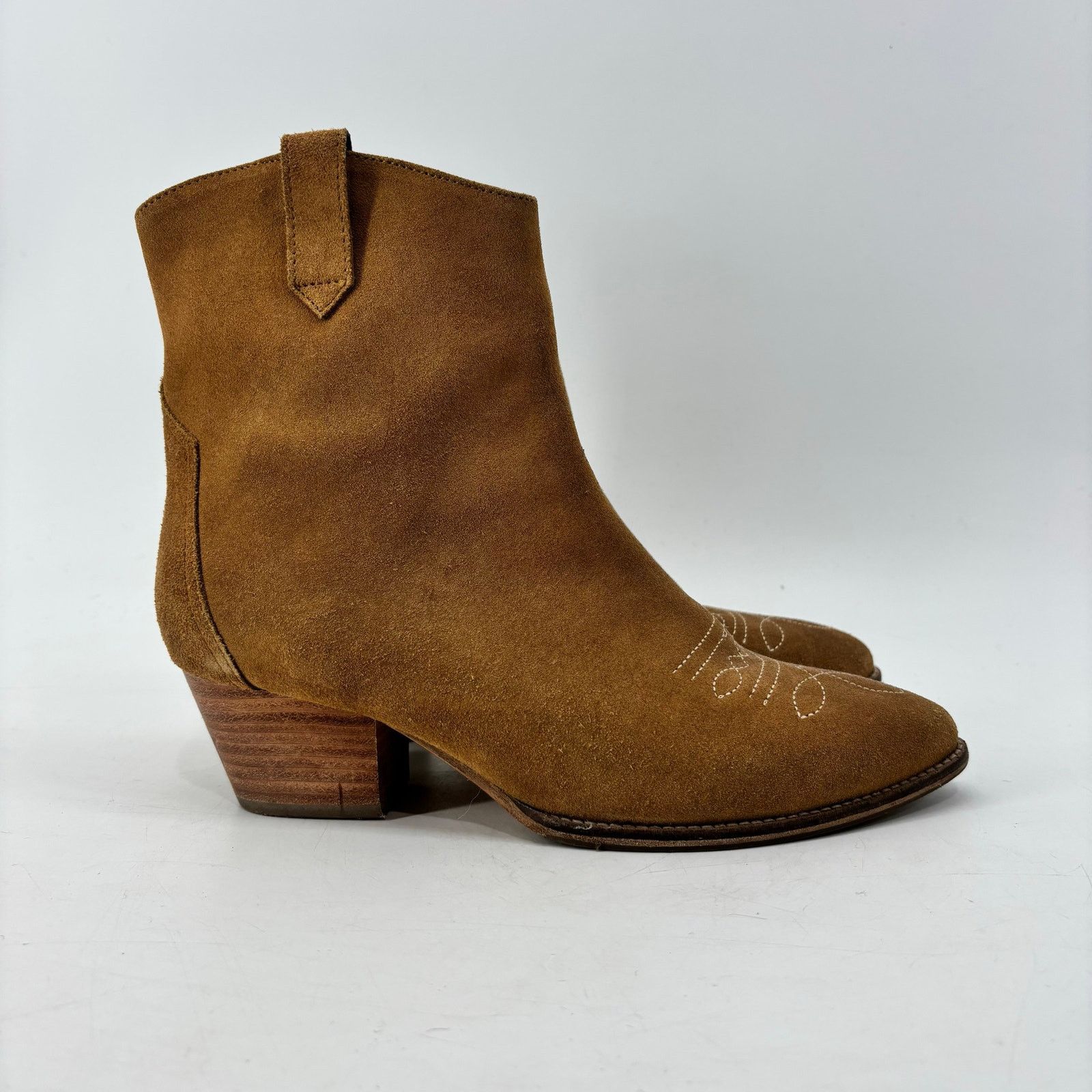 Other Joules Elmwood Womens Size 8 Suede Tan Western Boot Cowboy Size US 8 / IT 38 - 2 Thumbnail