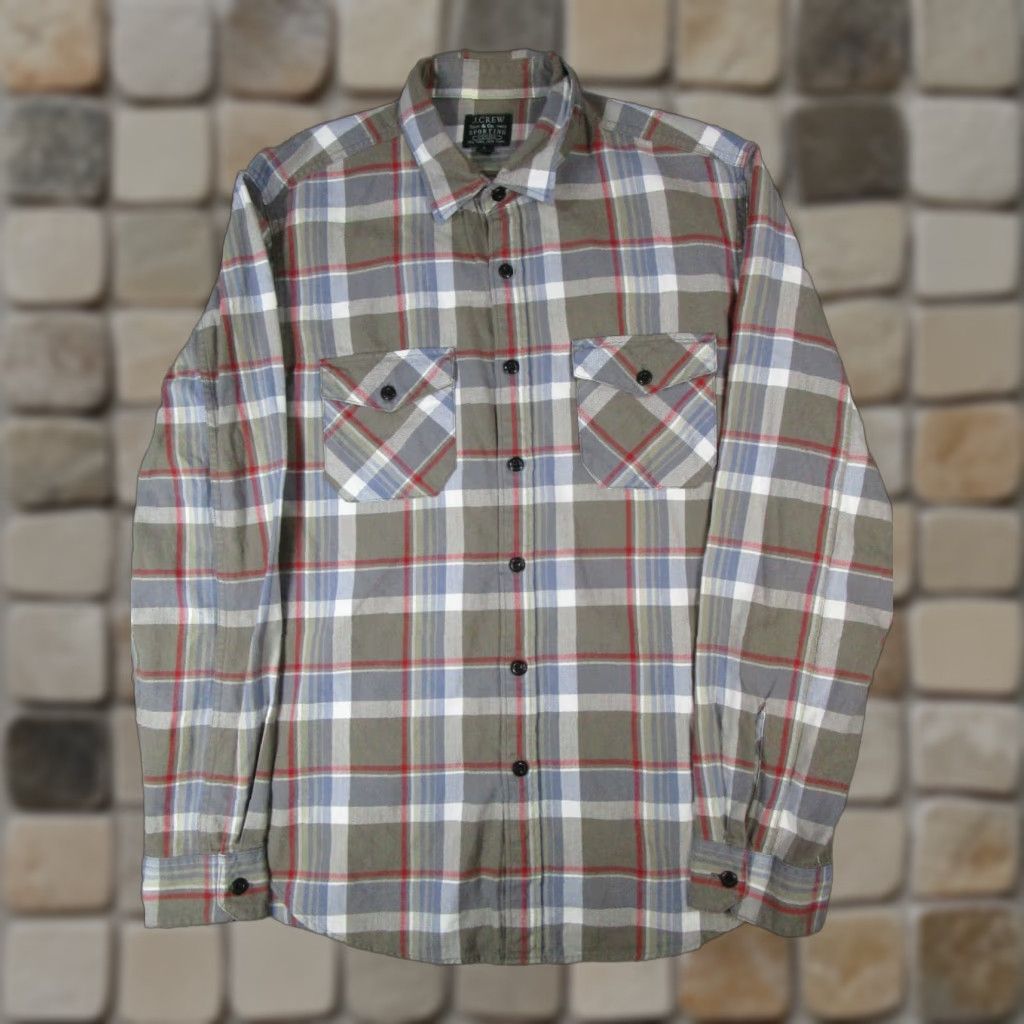 J.Crew J.Crew Shirt Mens Large Brown Cotton Flannel Button Up Size US L / EU 52-54 / 3 - 1 Thumbnail