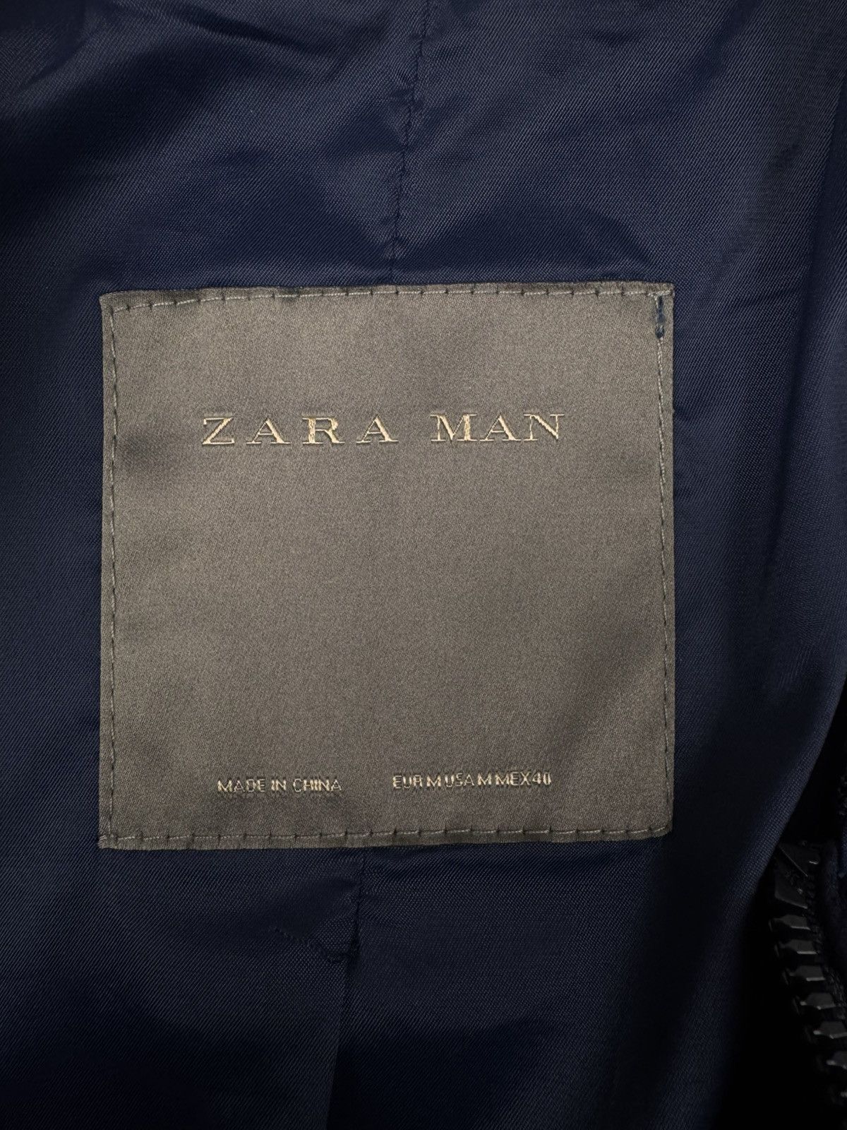 Zara Zara Man Bomber Jacket Navy Size M Size US M / EU 48-50 / 2 - 6 Thumbnail
