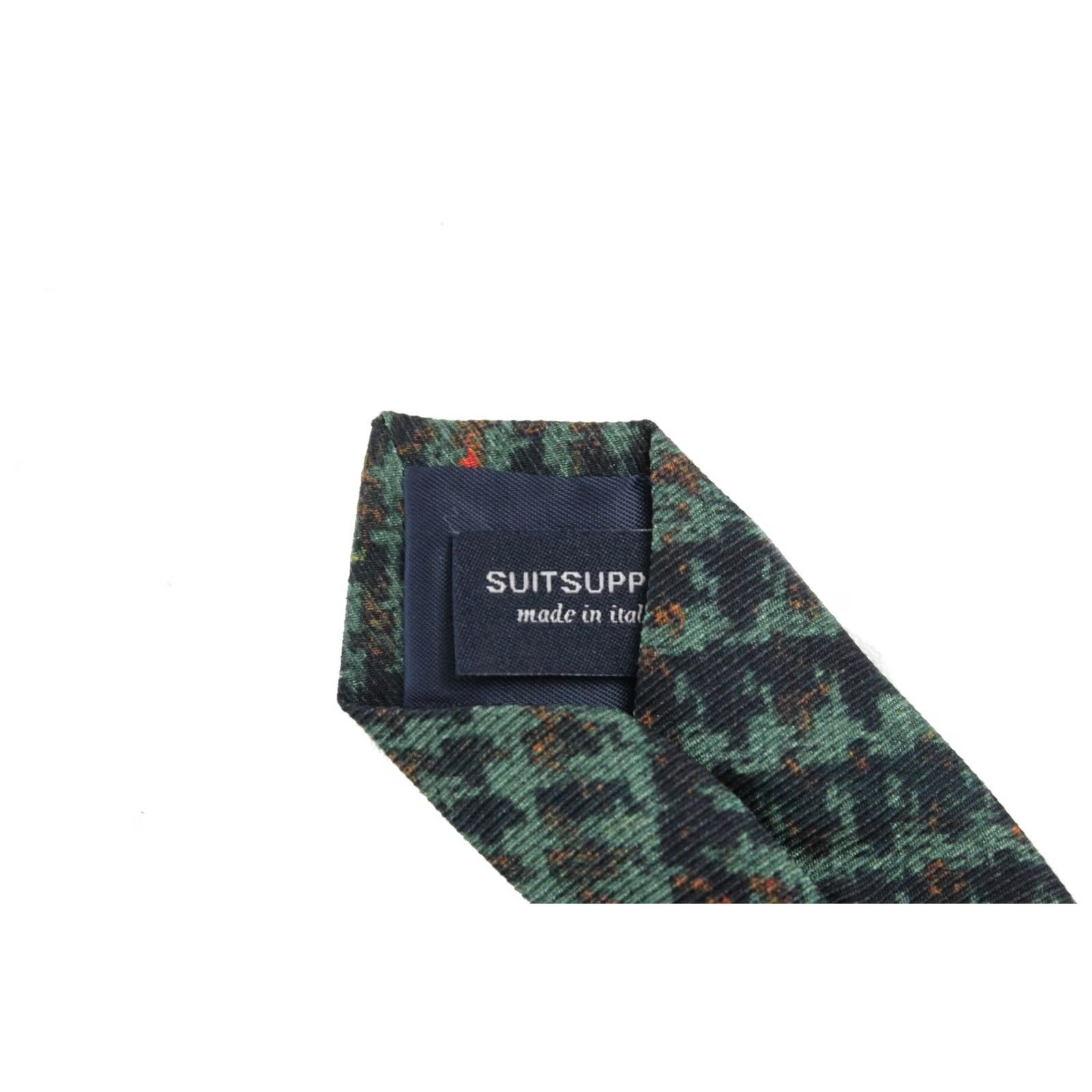 Suitsupply Suitsupply Tie Men’s 150 X 8 CM Silk Houndstooth Pattern Tied Pointed Classic Tie Green Formal, Business, Silk, 1 Piece, Regular, Suitsupply Size ONE SIZE - 5 Thumbnail