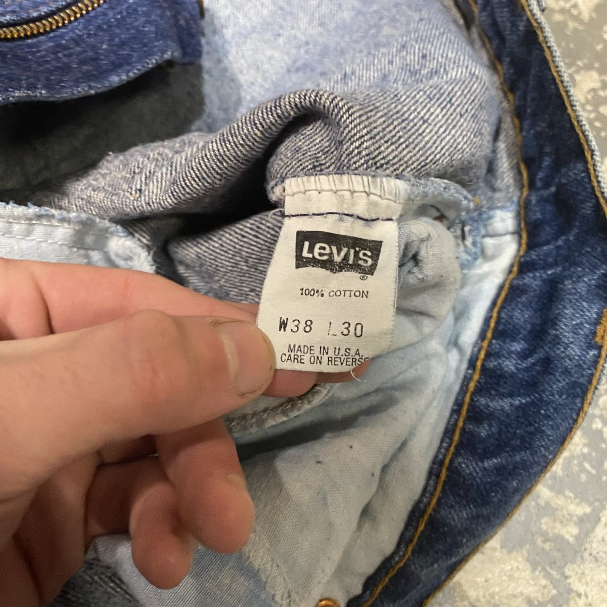 Levi's × Vintage Vintage Levi’s 550 Relaxed Fit Blue Dark Denim Jeans USA 90s Size US 36 / EU 52 - 3 Thumbnail