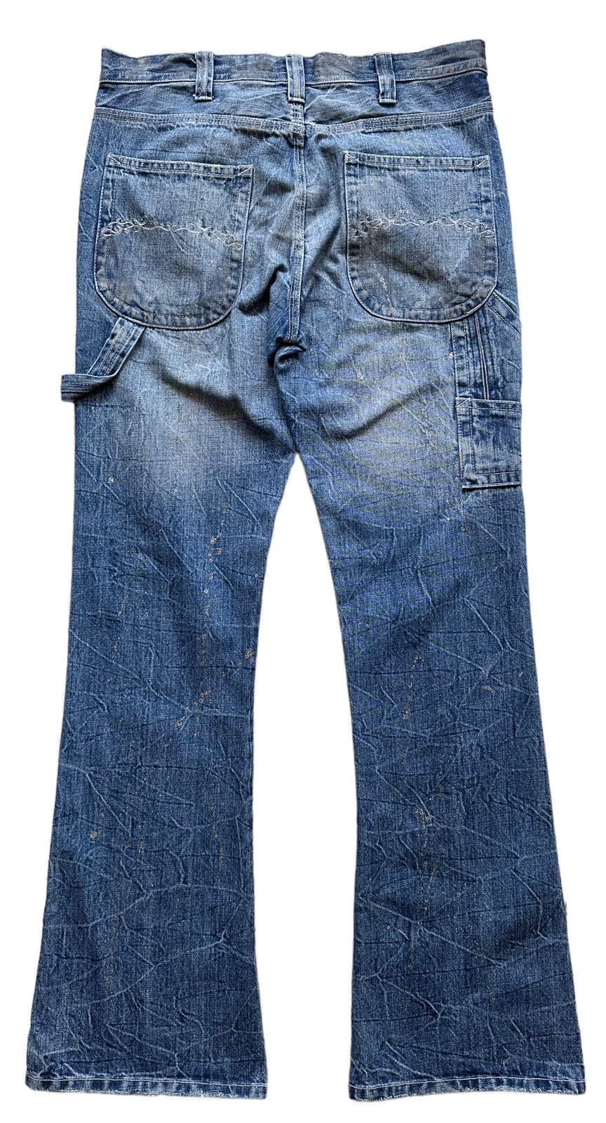 If Six Was Nine Flare Jeans Midas Paint Distress Denim Boot Cut Size US 34 / EU 50 - 2 Thumbnail