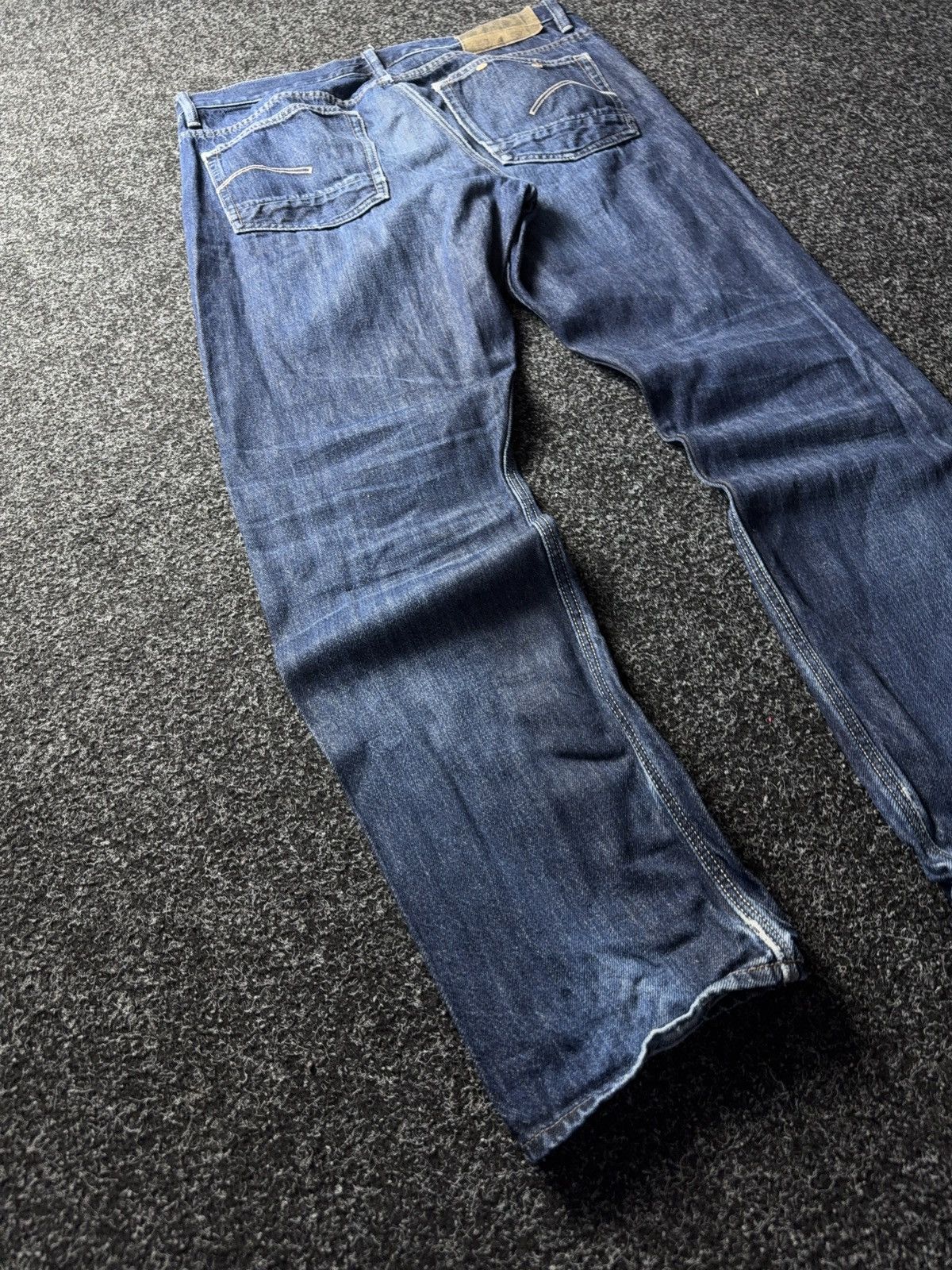 G-Star 00s Y2K G-Star RAW 3301 Straight Jeans Vintage Wash Size US 35 - 12 Thumbnail