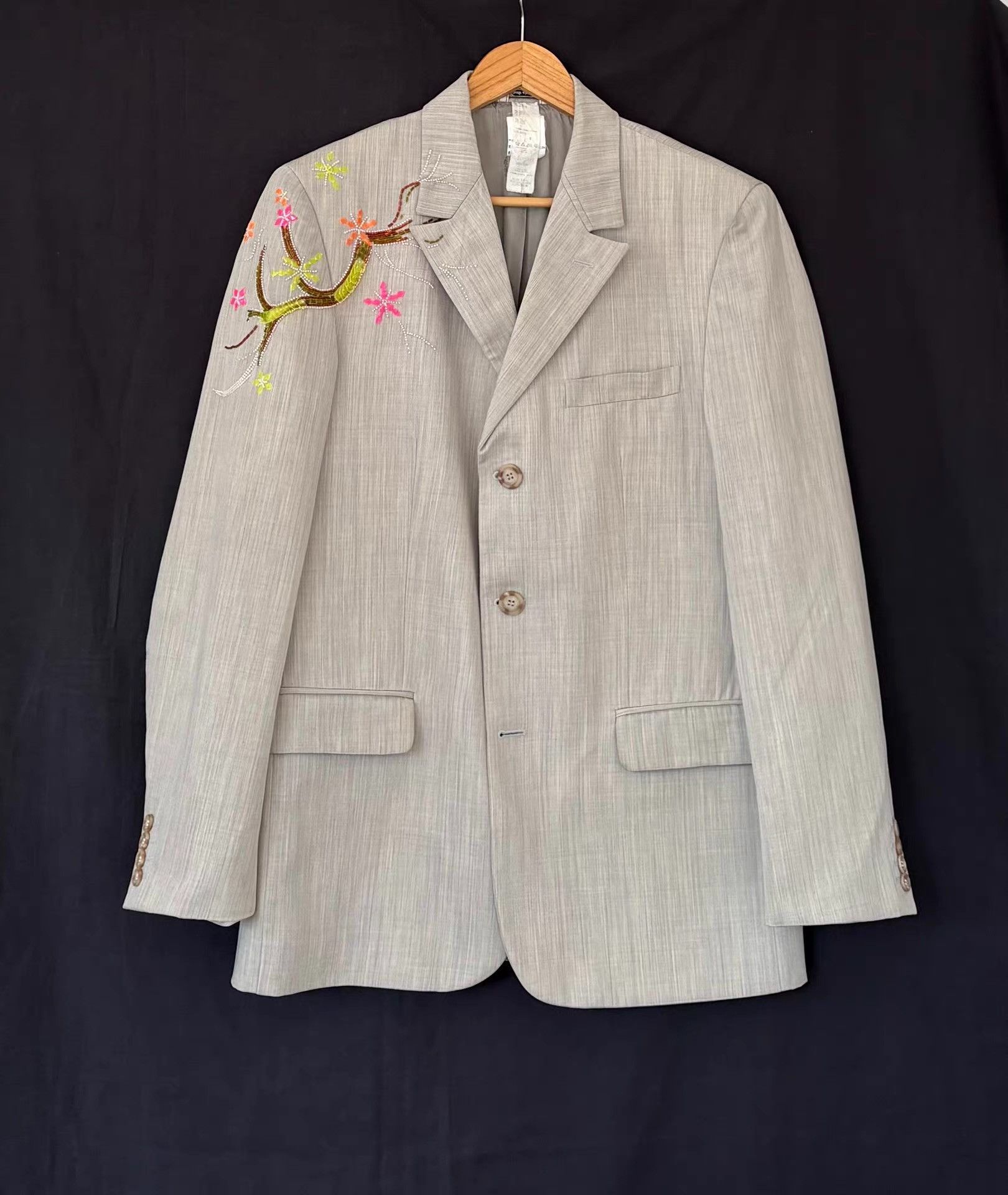 Versace Gianni Versace Men's Sequin Embroidered Suit Jacket Ｑ21 Size 48R - 1 Thumbnail