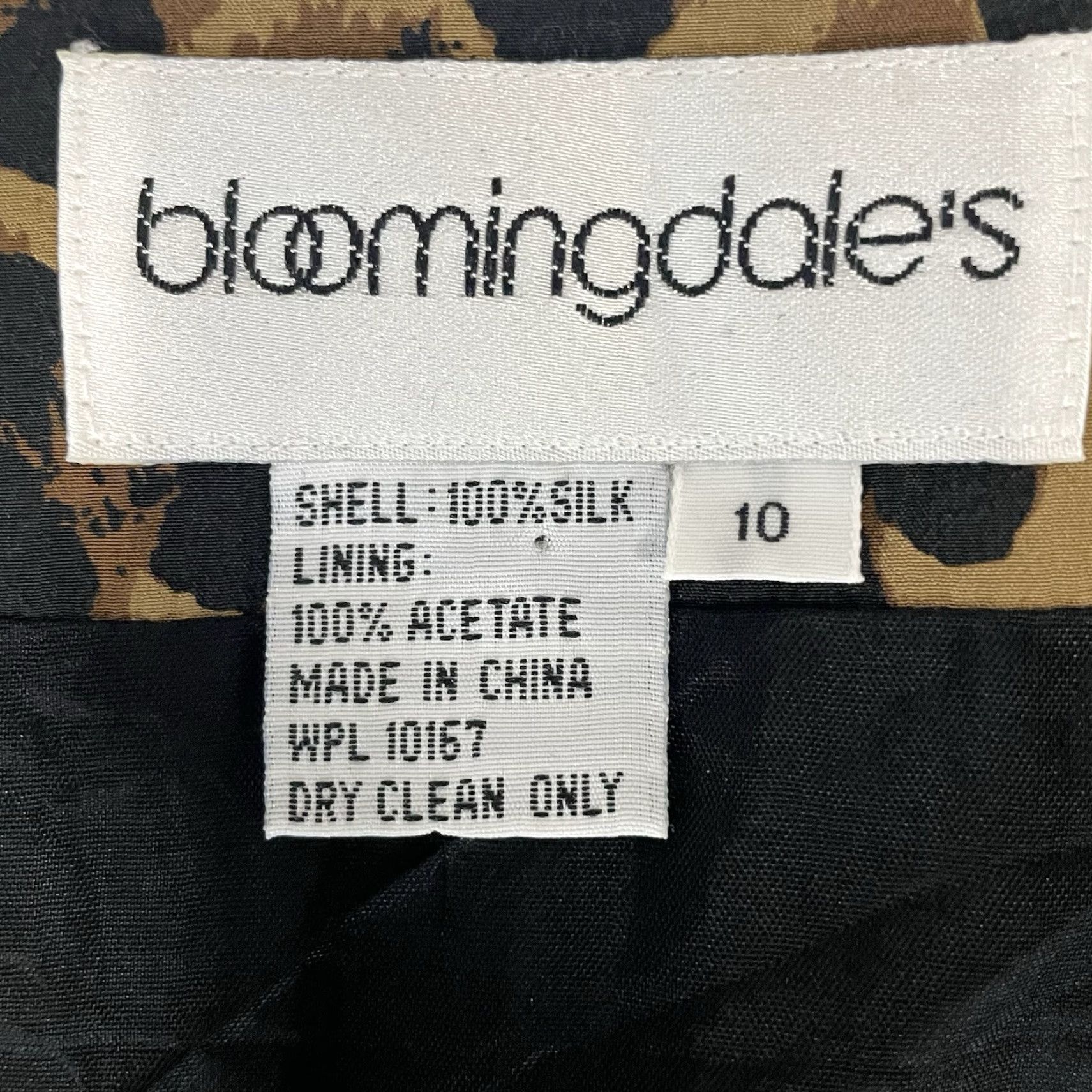 Bloomingdale’s Vest Shirt 10 Multicolor Leopard 100% Silk Button Up Lined Top Women (Regular) Vintage No
