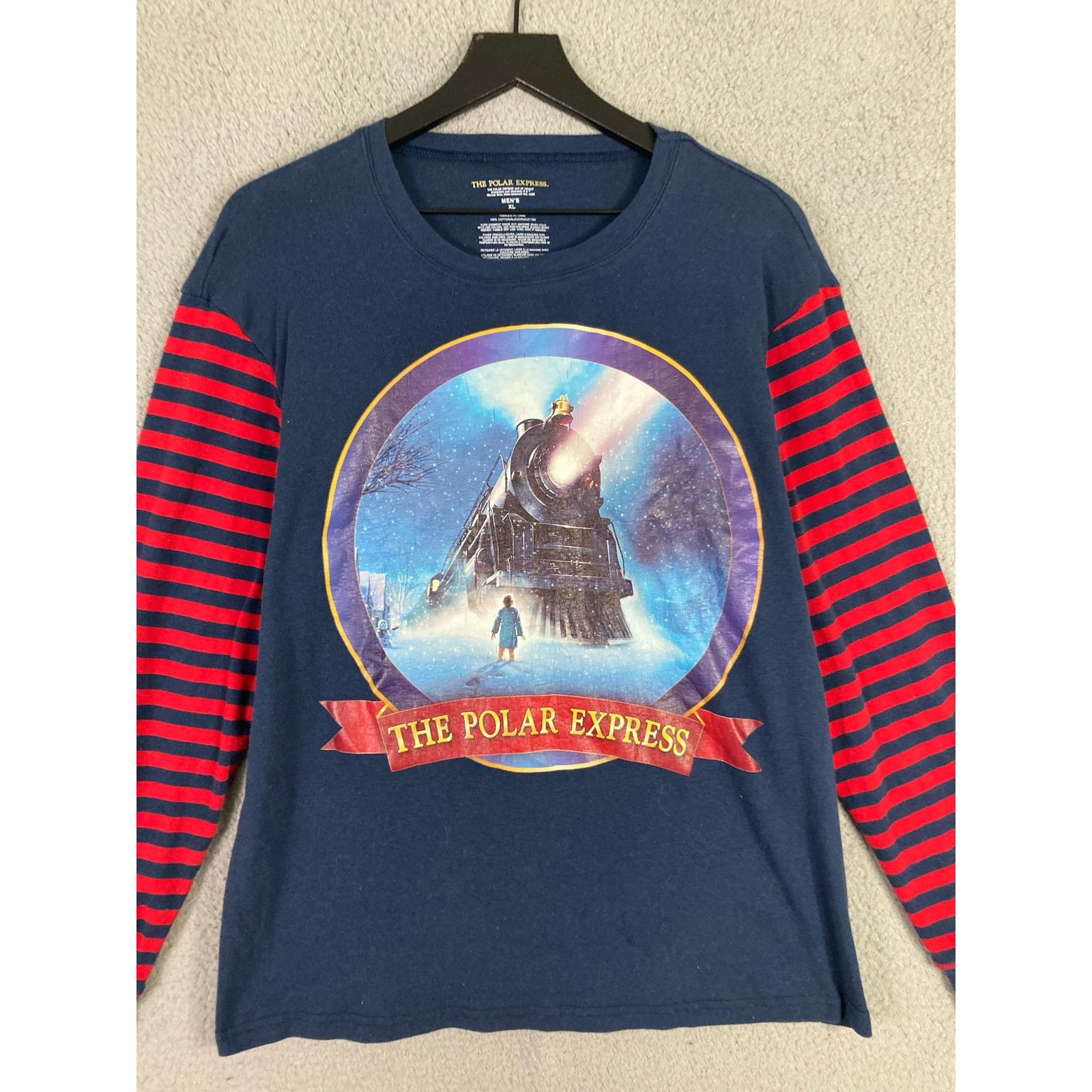 Other The Polar Express Men's XL Long Sleeve TShirt Navy Christmas Size US XL / EU 56 / 4 - 4 Thumbnail