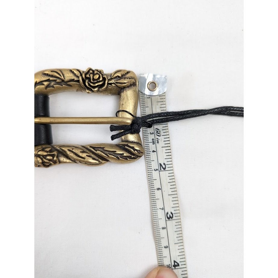 Enfants Riches Deprimes o1rshd1 Q:2 / Size:110 / Antique Brass Jesus Coin Belt Black Size 44 - 16 Thumbnail