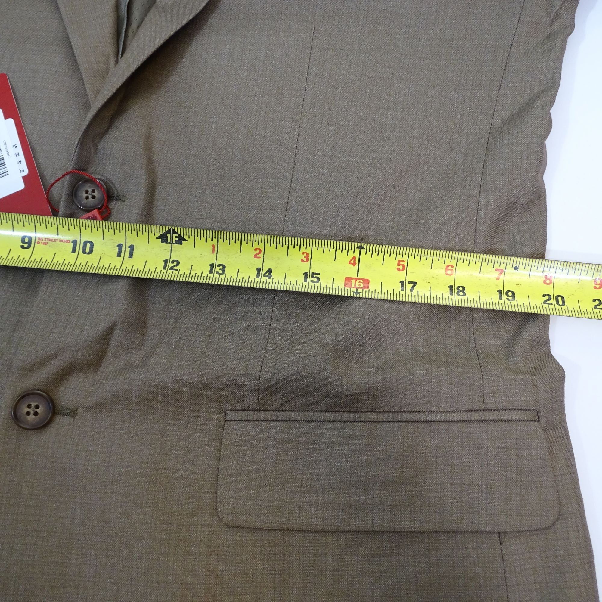 Other Renoir Mens Light Brown 2-Button Suit Jacket Size 38 LONG Size 38L - 9 Thumbnail