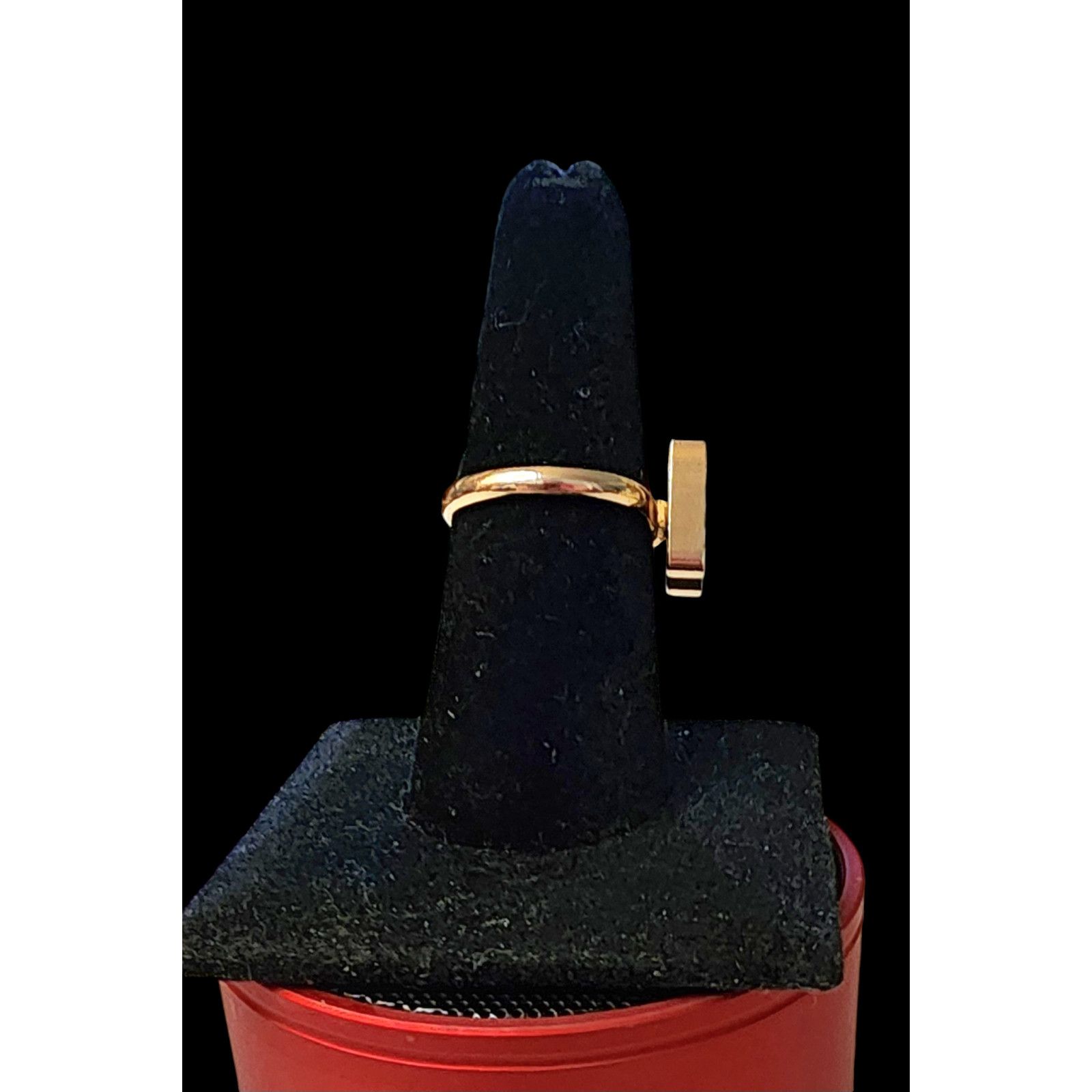 The Unbranded Brand Vintage gold-tone adjustable letter N ring size 7.5 Size ONE SIZE - 6 Thumbnail