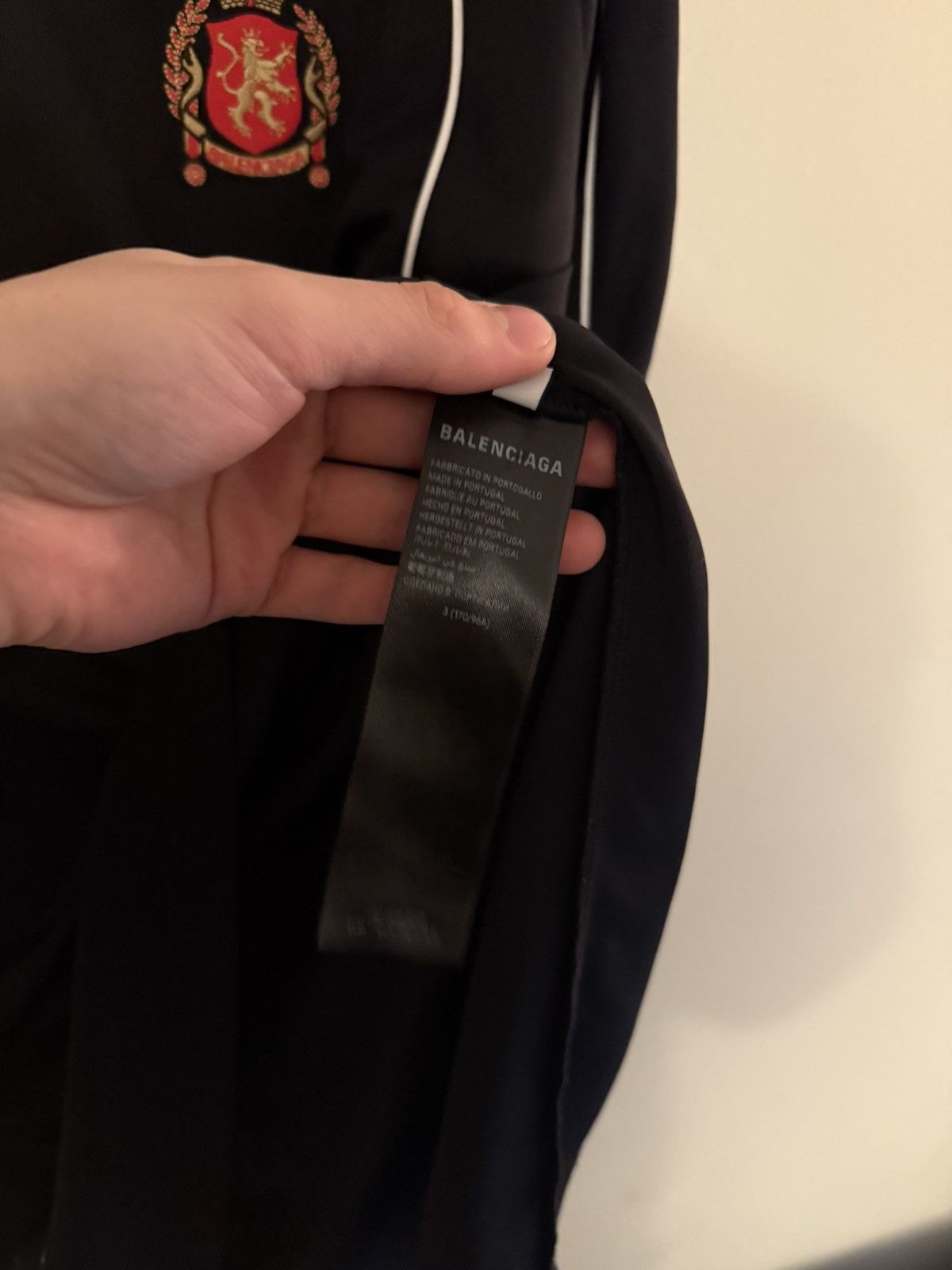 Balenciaga Balenciaga Paris Black Long Sleeve Soccer Jersey Size US L / EU 52-54 / 3 - 9 Thumbnail