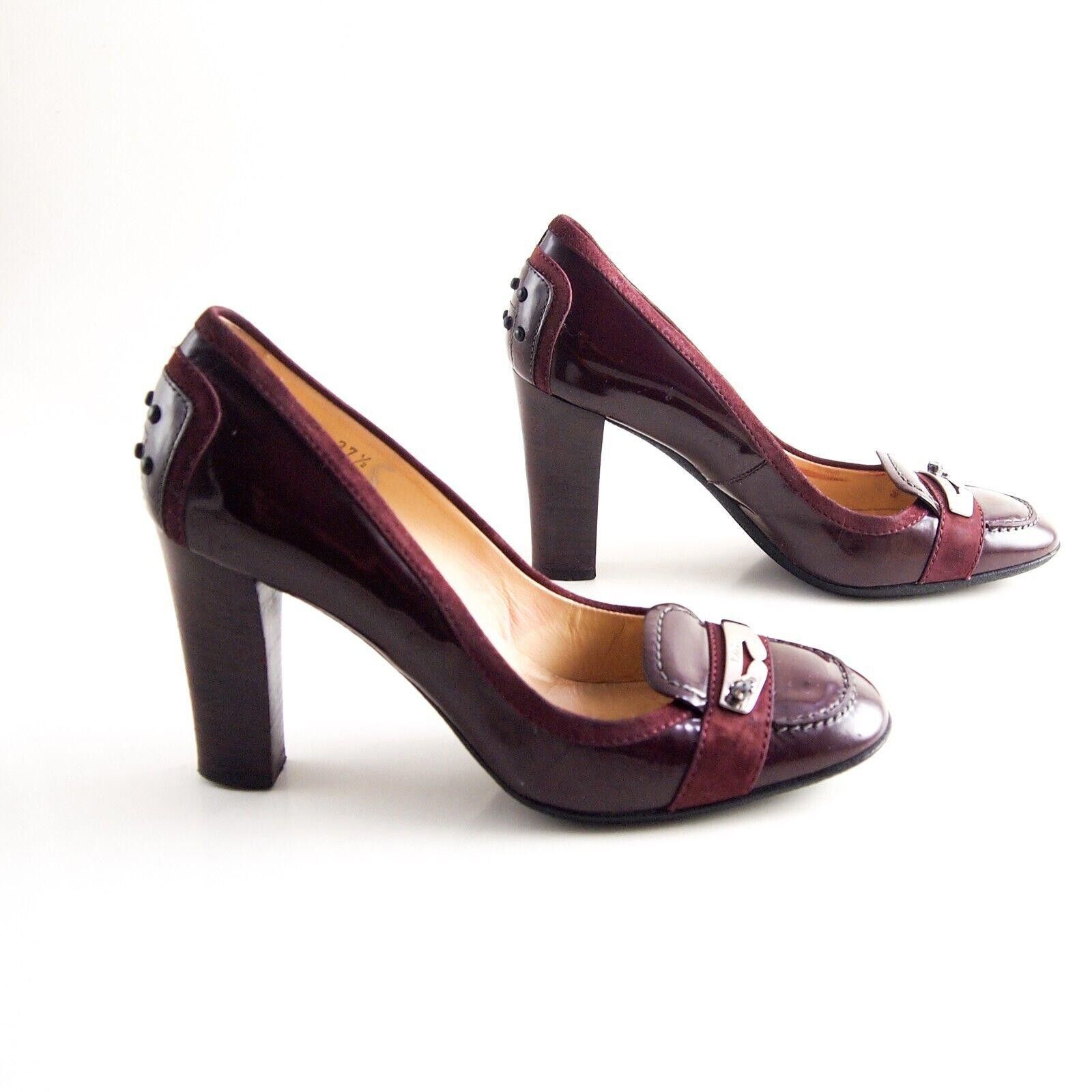 Tod's Tod's Heels Pumps Burgundy Leather Womens US 7.5 EU 37.5 Size US 7.5 / IT 37.5 - 6 Thumbnail