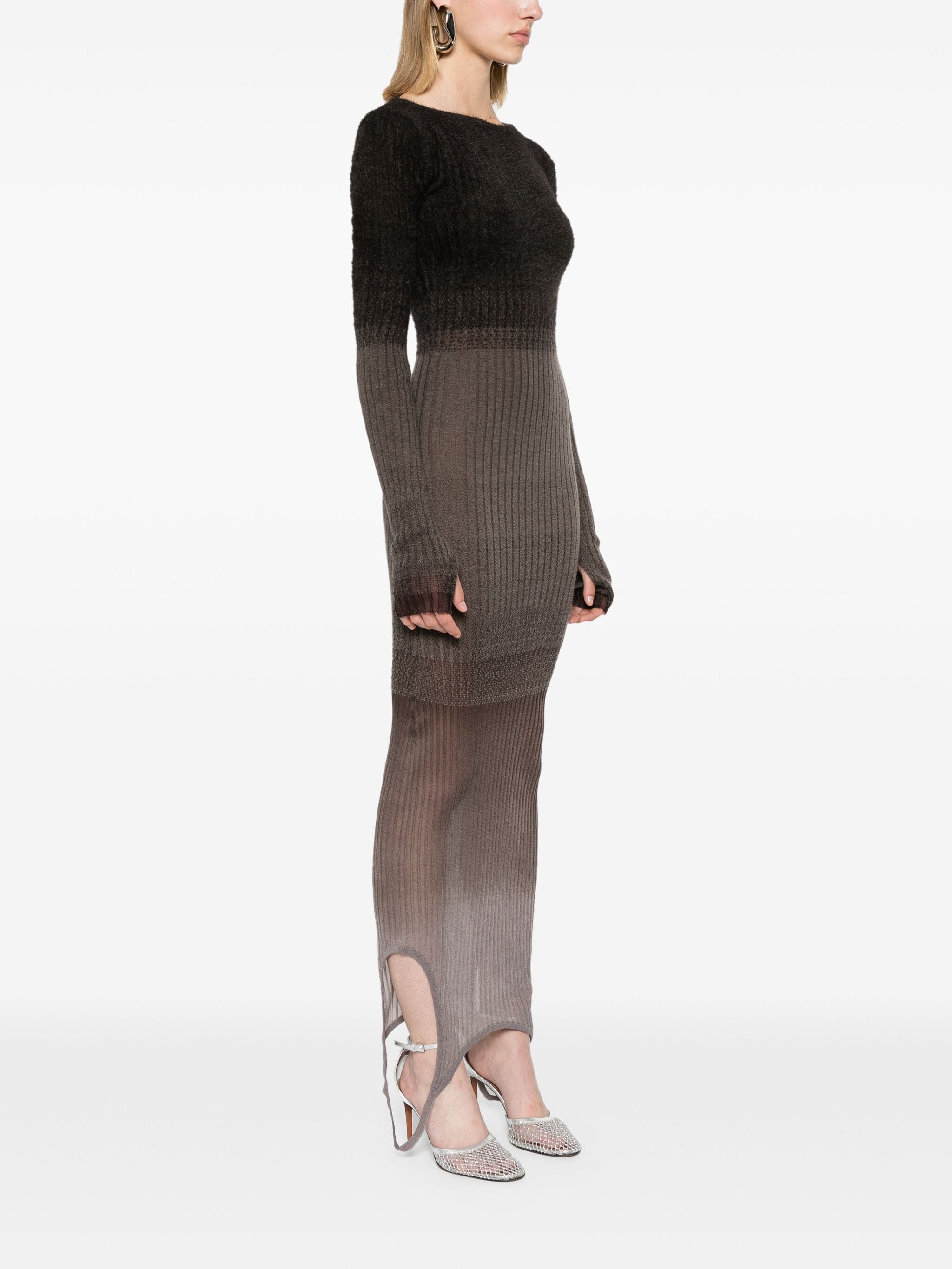 The Attico o1s22i1n1024 Gradient Knit Midi Dress in Multicolor Size M / US 6-8 / IT 42-44 - 3 Thumbnail