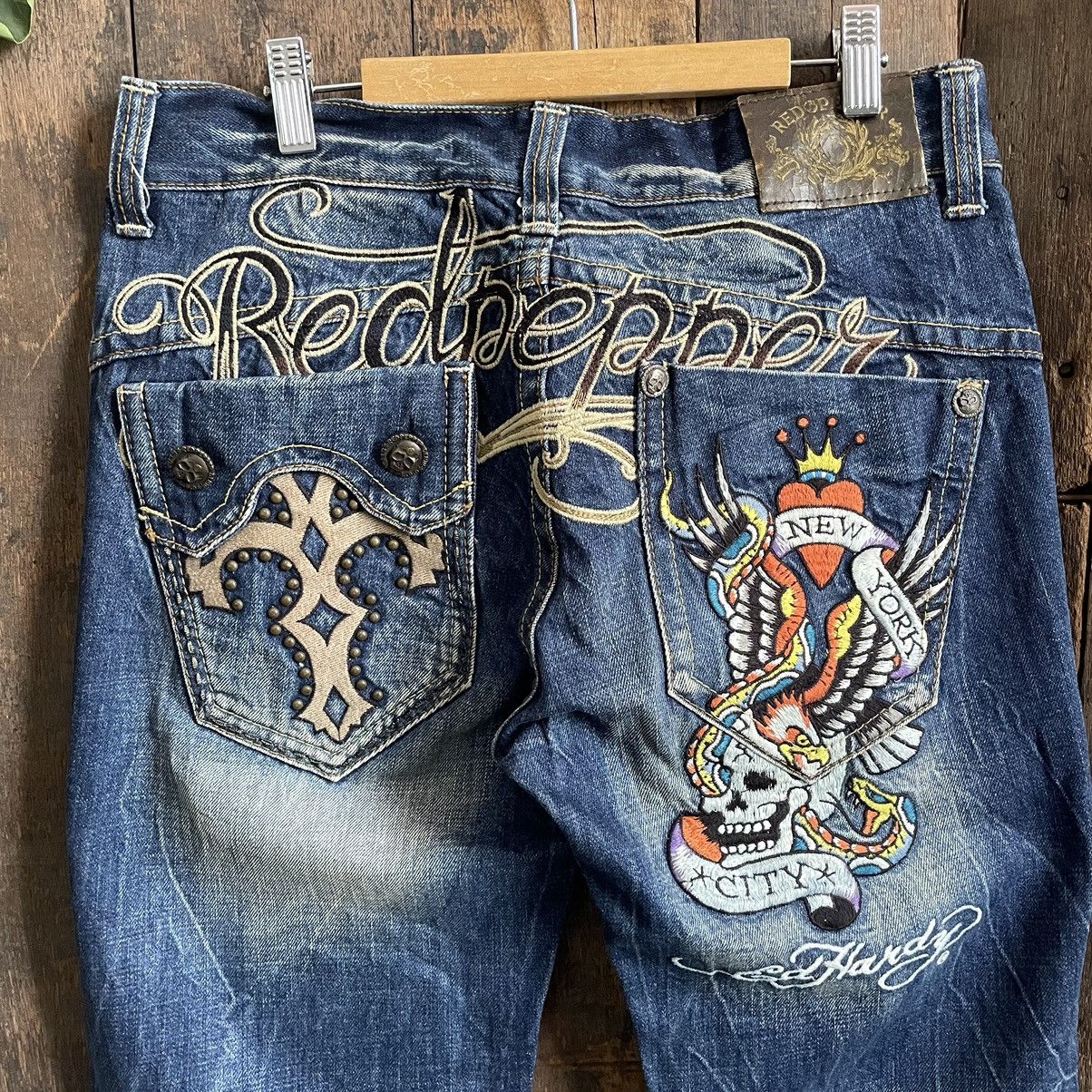 Ed Hardy Red Pepper X Ed hardy Denim Jeans Size US 32 / EU 48 - 3 Thumbnail