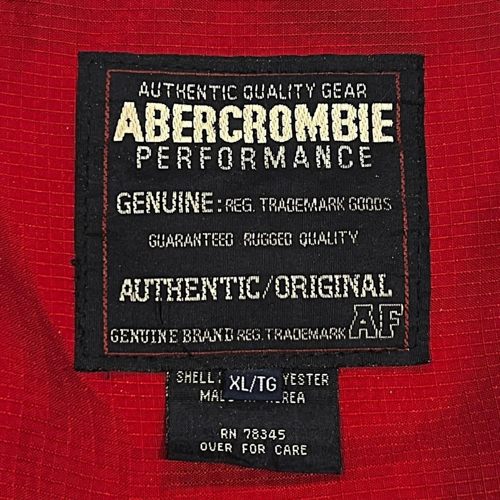 Abercrombie & Fitch Abercrombie & Fitch Vintage Red Striped Windbreaker Jacket Size US XXL / EU 58 / 5 - 5 Thumbnail