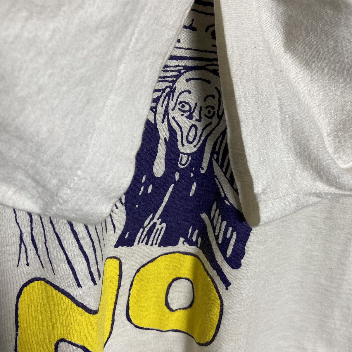 Vintage Vintage 80s The Scream Art Parody T-Shirt / Single Stitch Size US L / EU 52-54 / 3 - 3 Thumbnail