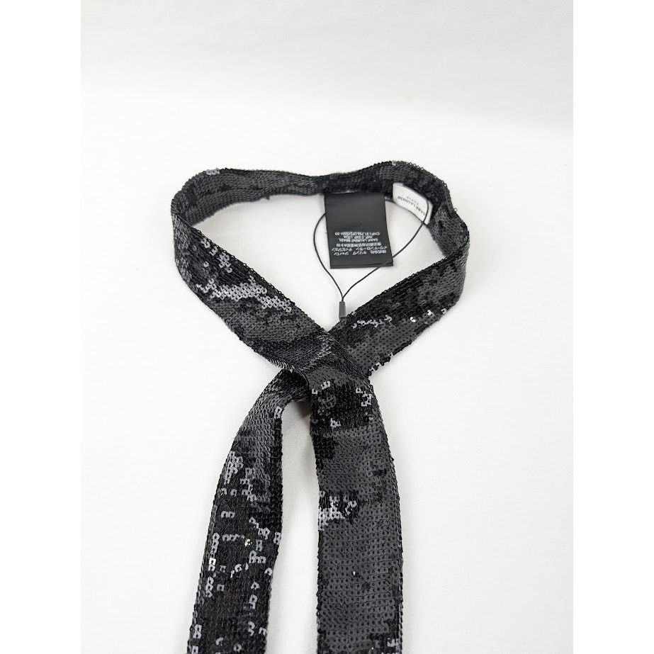 Saint Laurent Paris o1rshd1 Size: OS / Square Sequence Lavalliere Scarf in Black Size ONE SIZE - 6 Thumbnail