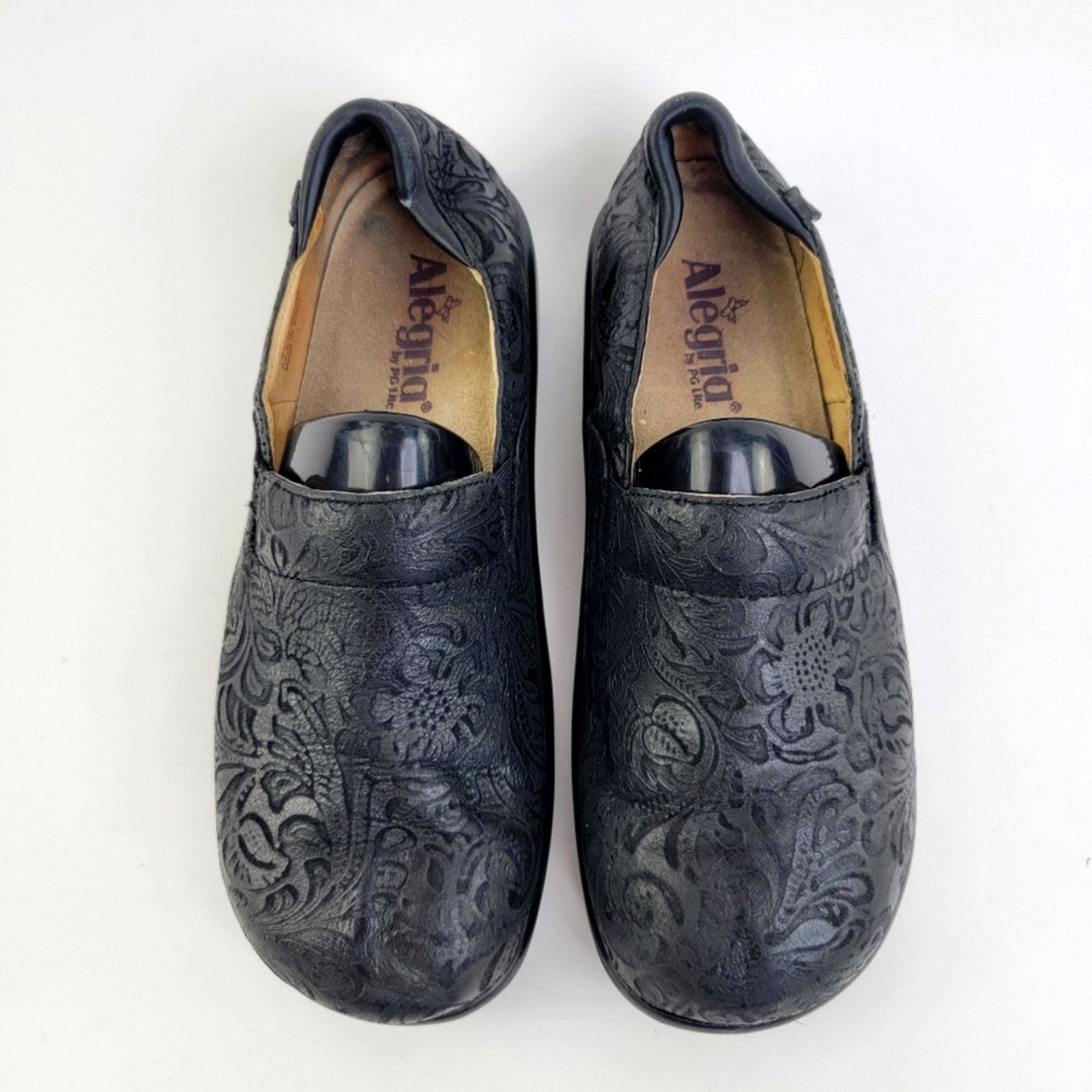 Designer Alegria Keli PRO Black Paisley Slip On Loafer Platform Clogs Size US 7 / IT 37 - 3 Thumbnail