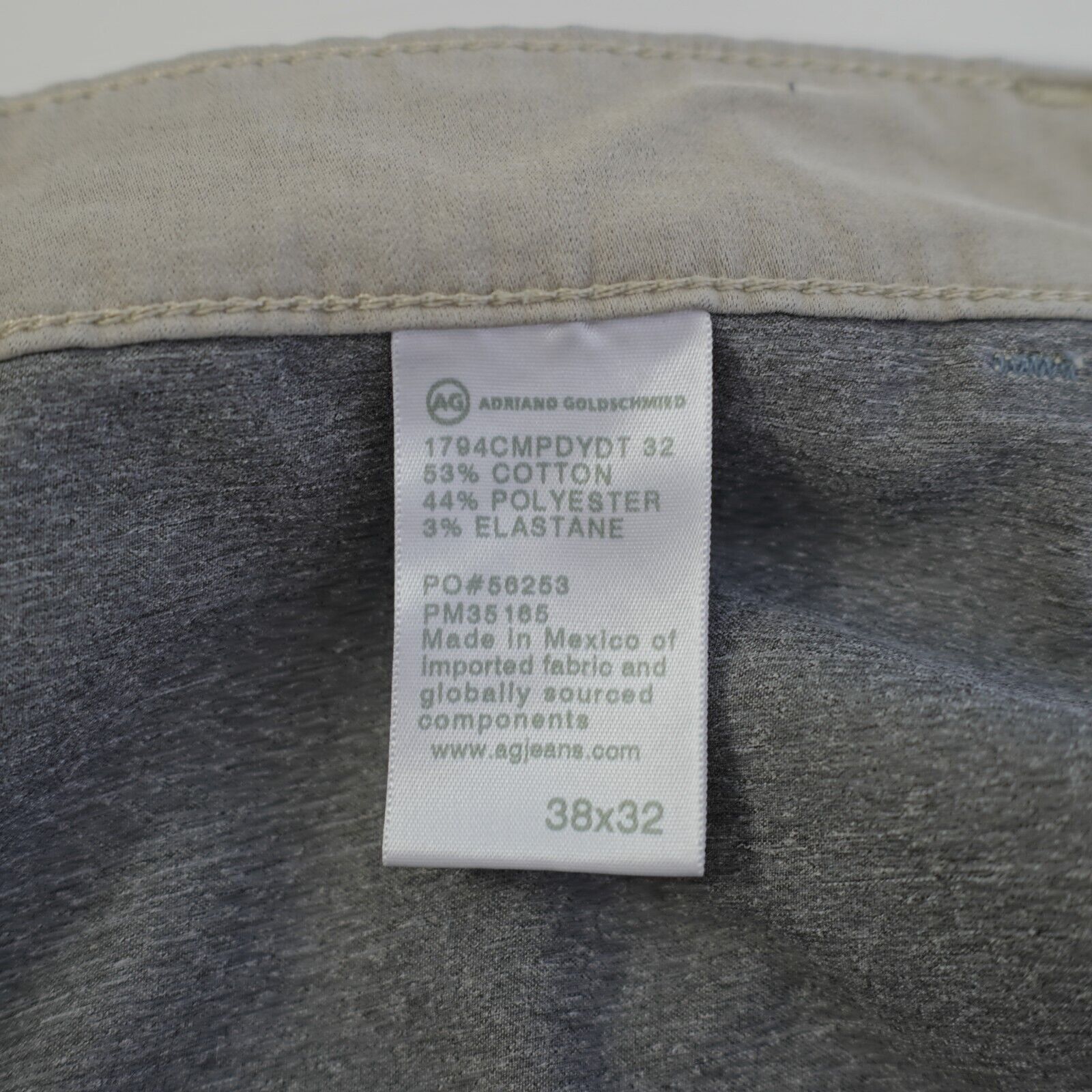 AG Adriano Goldschmied AG Adriano Goldsmied Everett Slim Straight Beige Cream Jeans Size US 39 - 11 Thumbnail