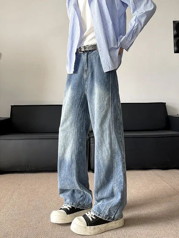 Japanese Brand × Jean Retro wide leg high street micro flared jeans Size US 32 / EU 48 - 5 Thumbnail