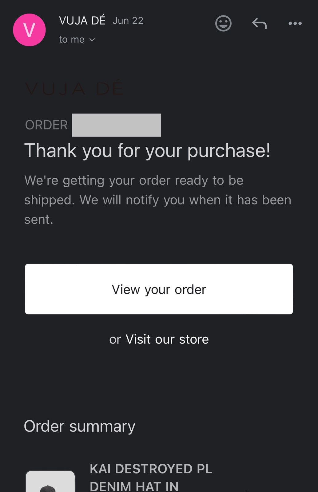 Vuja De Vuja De Kai Destroyed PL Denim Hat | Grailed